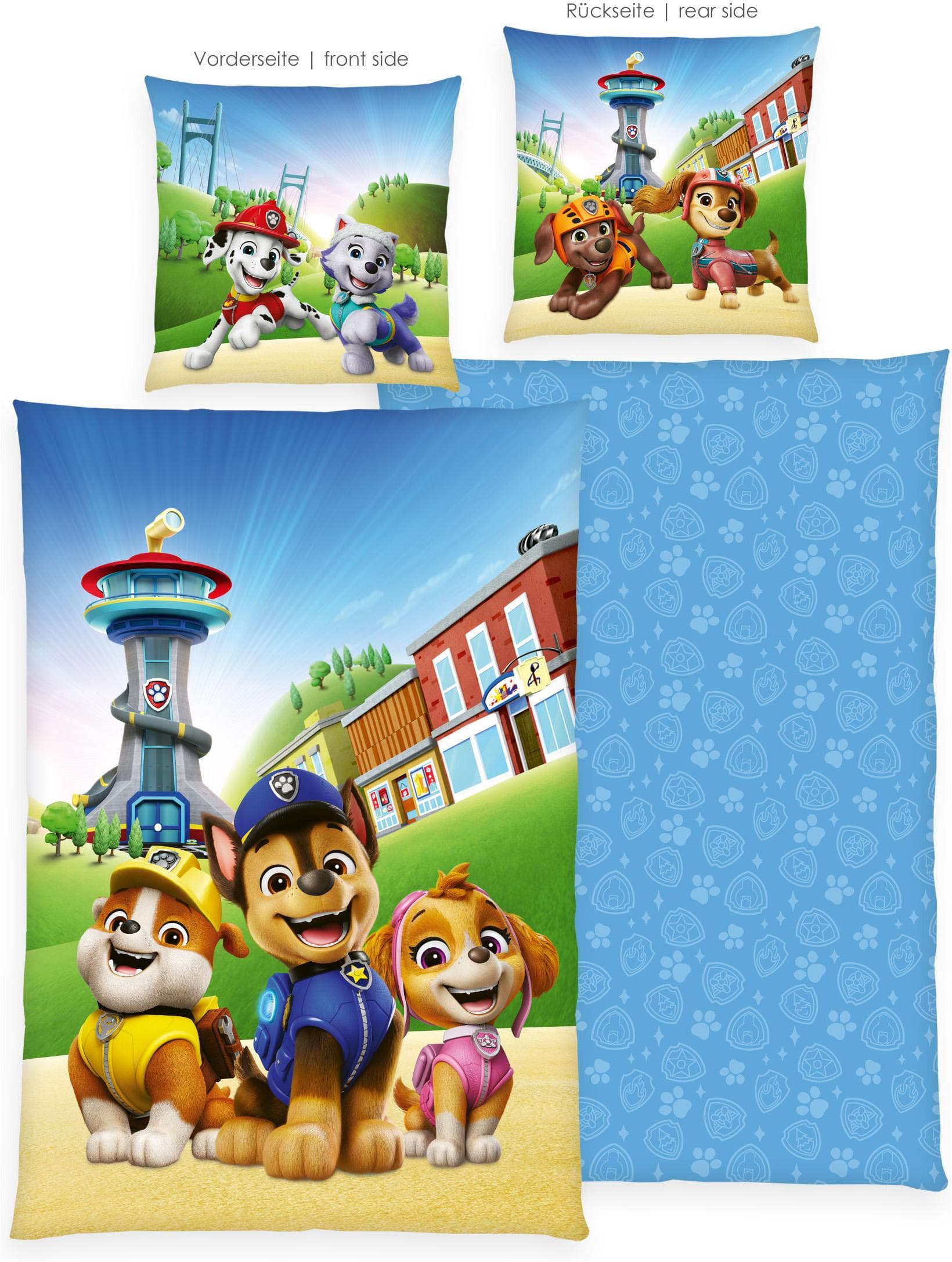 PAW PATROL Kinderbettwäsche Set Wendebettwäsche 135x200cm
