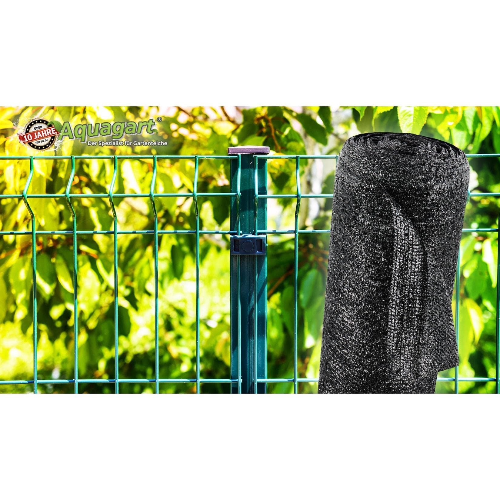 Aquagart Schattiernetz 80m Sichtschutz Windschutz Zaunblende