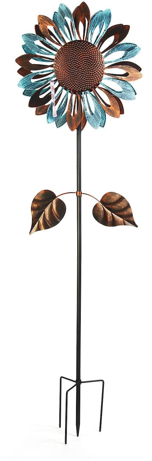 LOCKER Gartenstecker Windrad Deko SUNNY Braun Metall