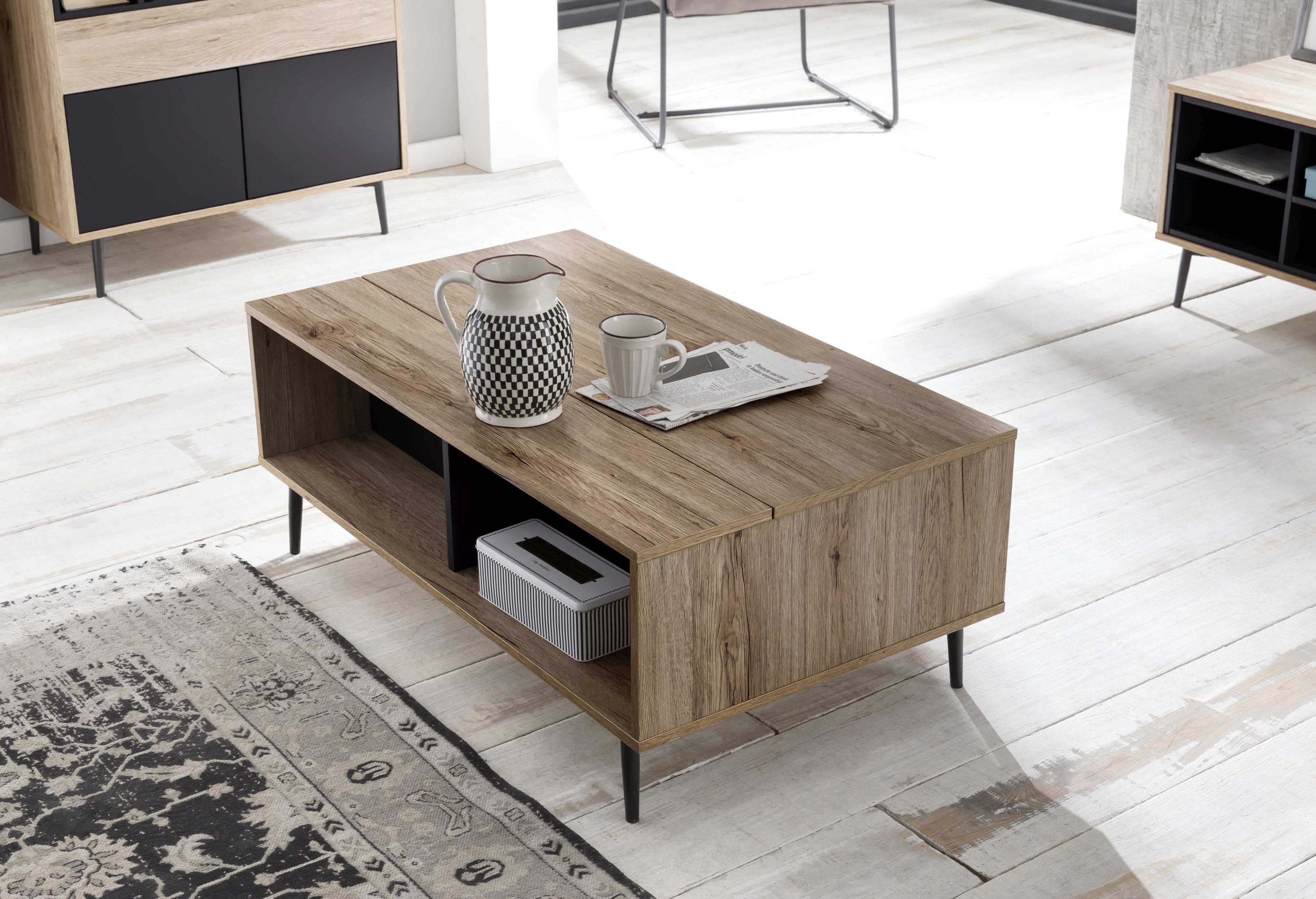 SIT Couchtisch Mailbox Beige MDF mit Metallbeinen