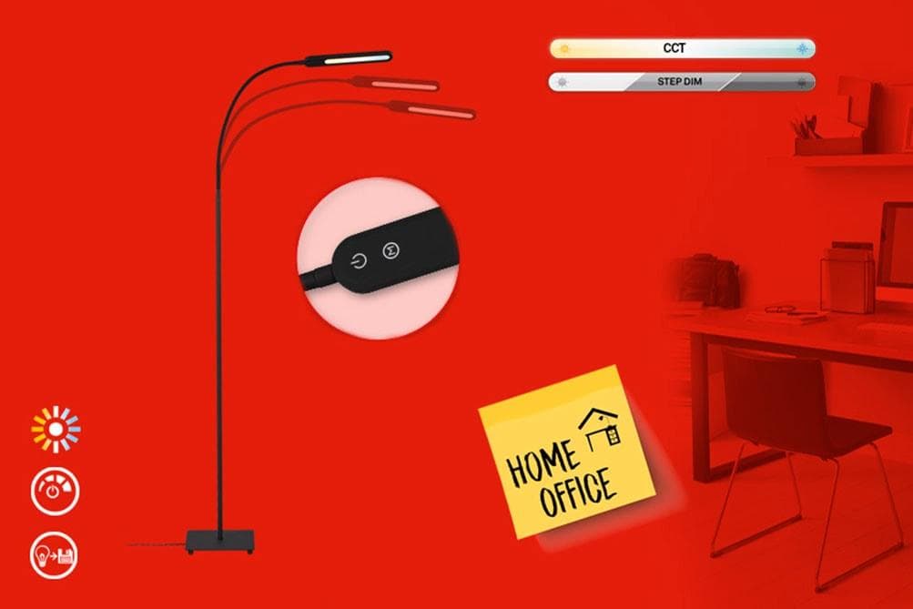 Briloner LED-Stehleuchte Servo Dimmbar CCT Schwarz