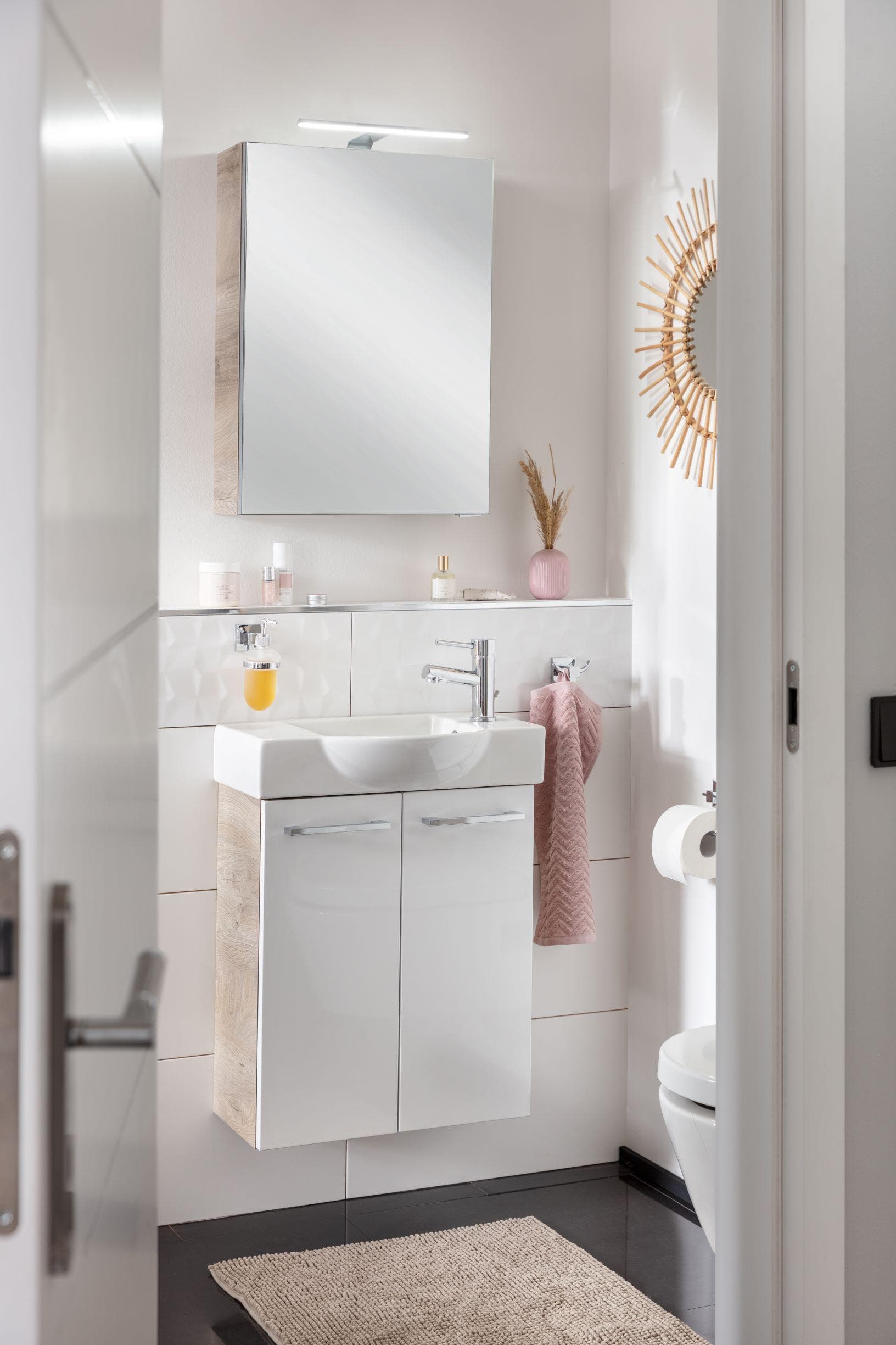 FACKELMANN Spiegelschrank SBC mit LED-Leuchte und Steckdose