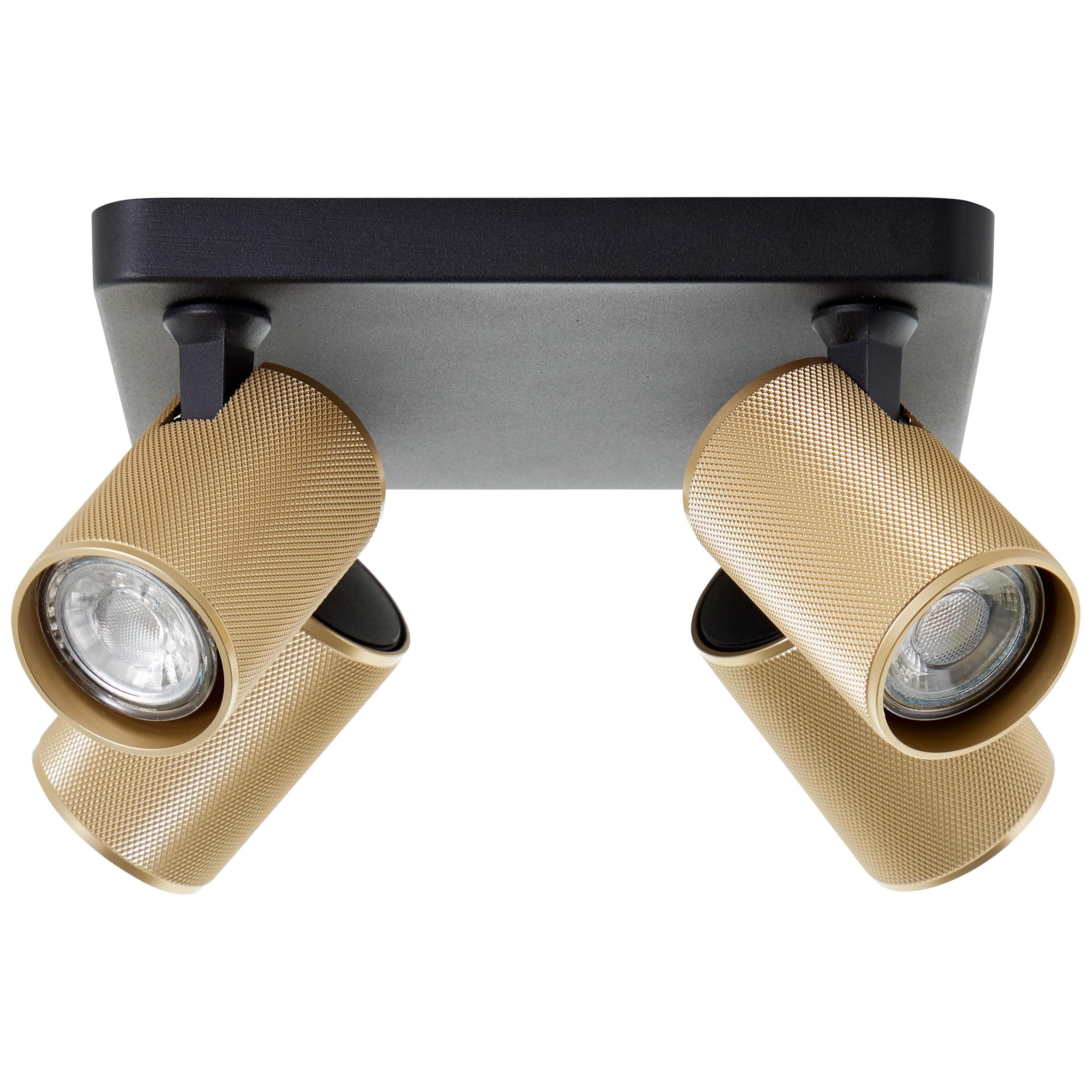 Brilliant Strahler Marty Sand/Gold/Schwarz 4-flammig