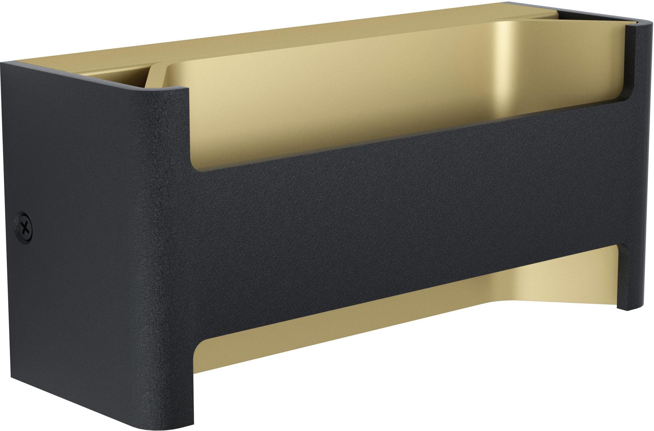 LED-Wandlampe Feloniche Schwarz/Gold