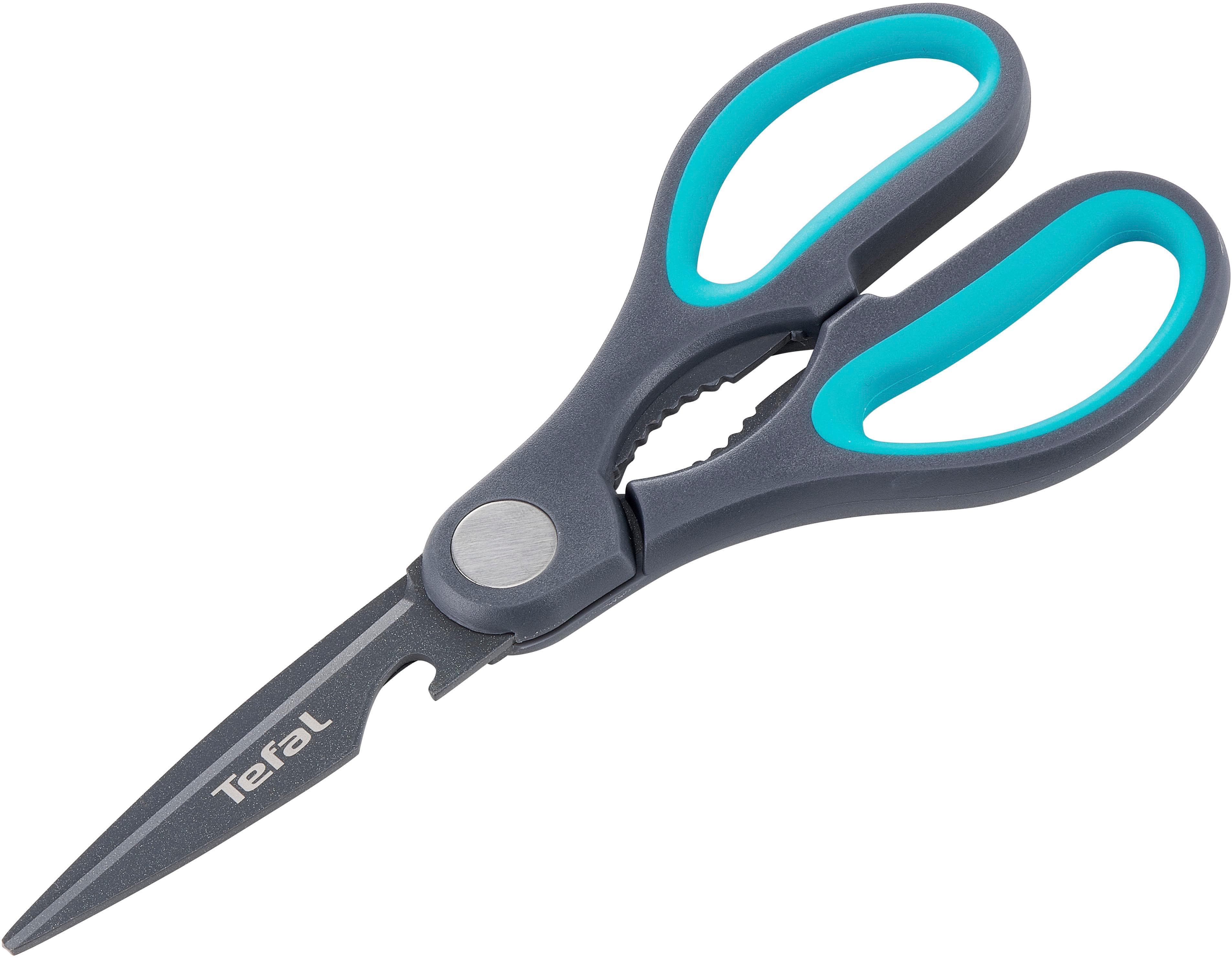 TEFAL Fresh Kitchen Küchenschere Grau/Blau Edelstahl Antihaftversiegelung