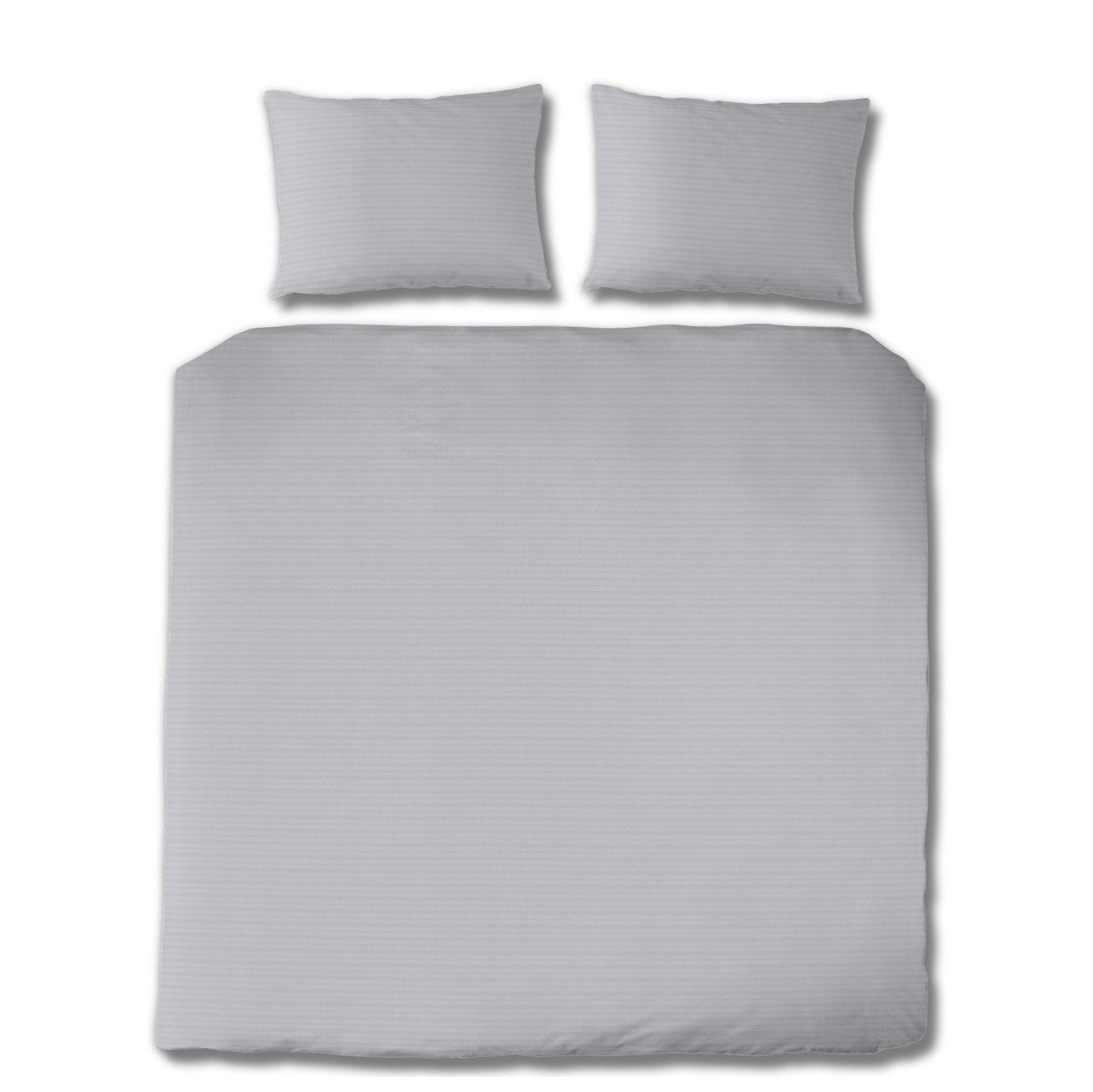 Bettwäsche FLORELLA UNI silber Edel-Satin 100% Baumwolle