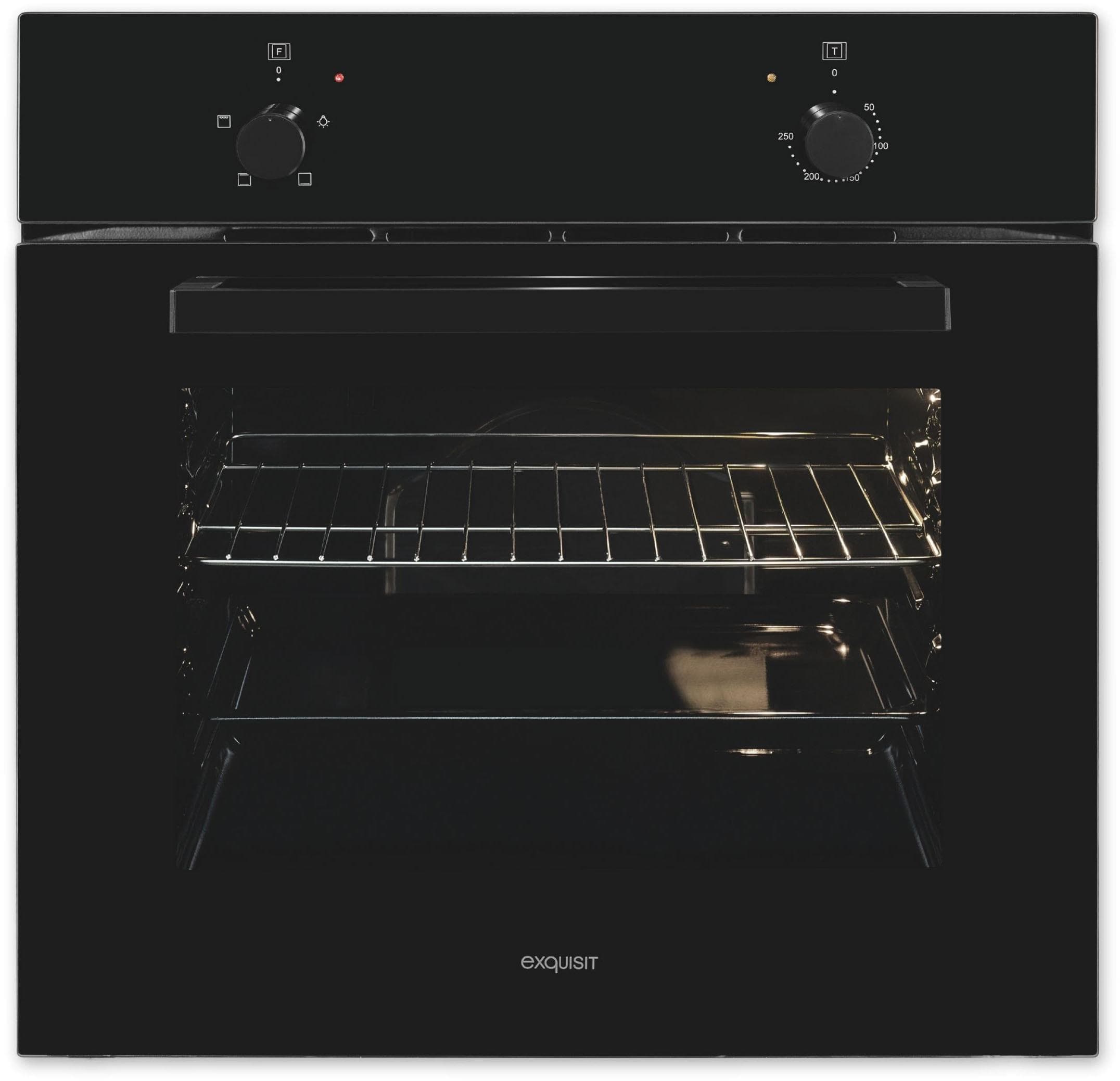 EXQUISIT Einbaubackofen EBE255-020 schwarz