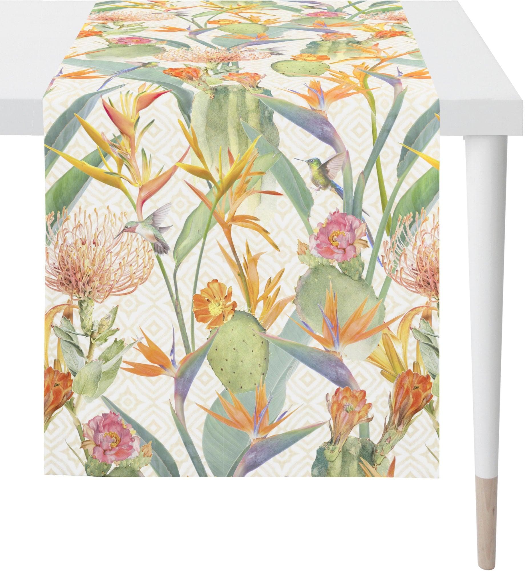 APELT Tischläufer Summertime - Exotische Blüten Design, Sommerdeko