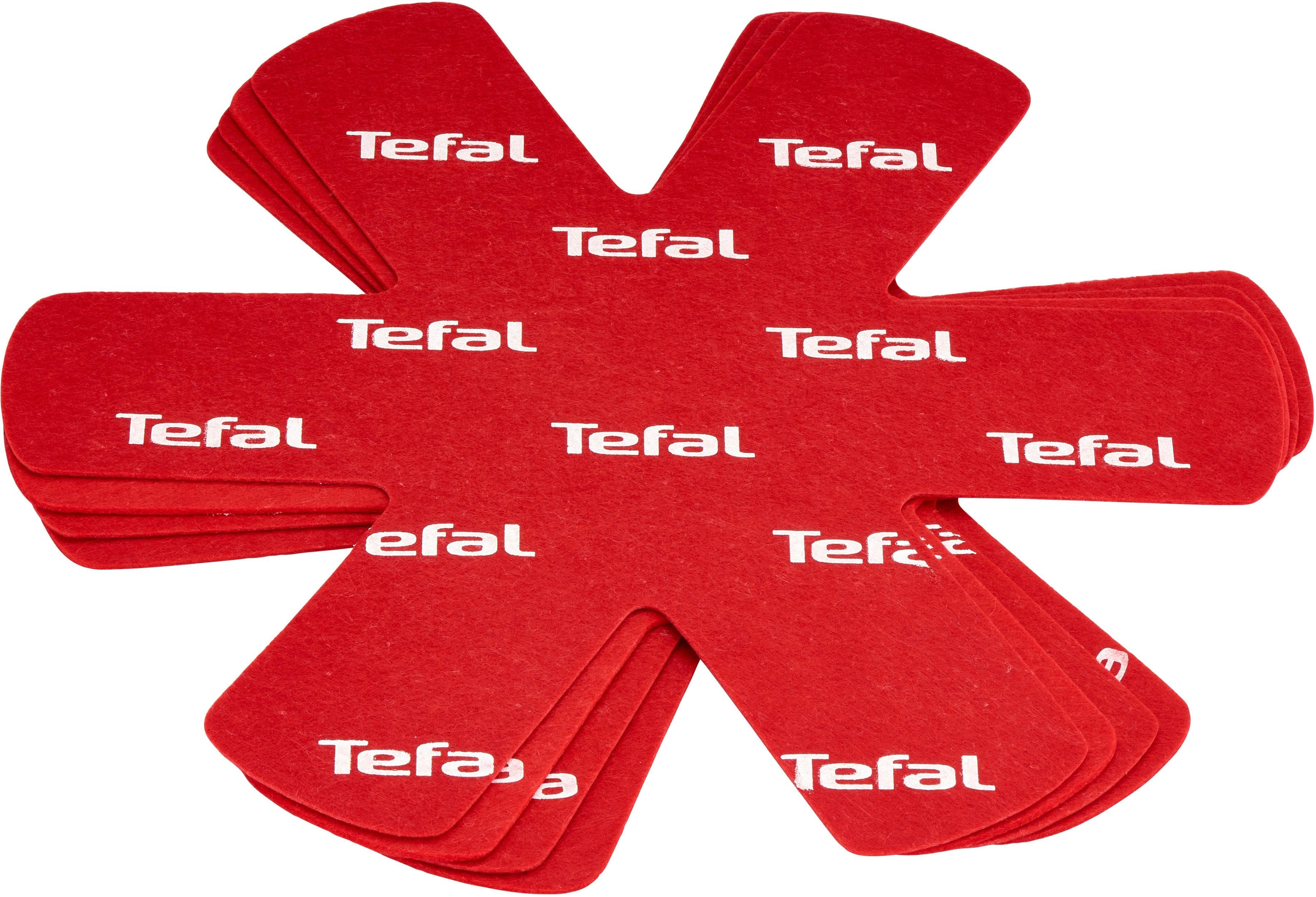 Tefal Ingenio Pfannenschoner 4-tlg. Rot Filz Schutz vor Kratzern