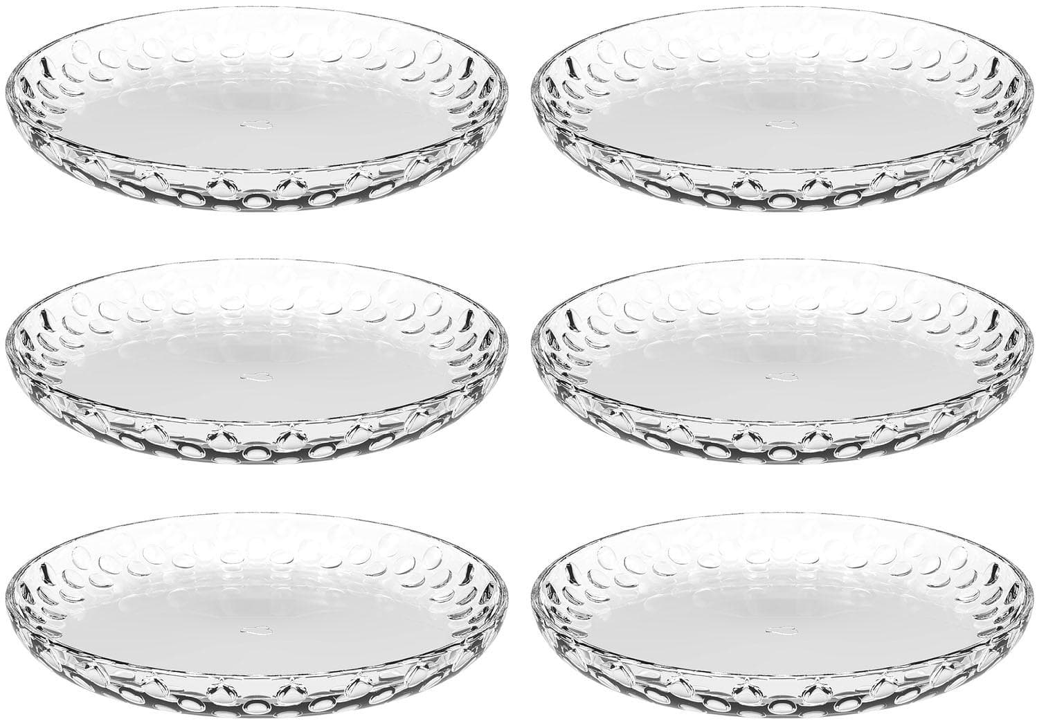 Leonardo Dessertteller Set 6-tlg. Cucina Optic Glas Klar