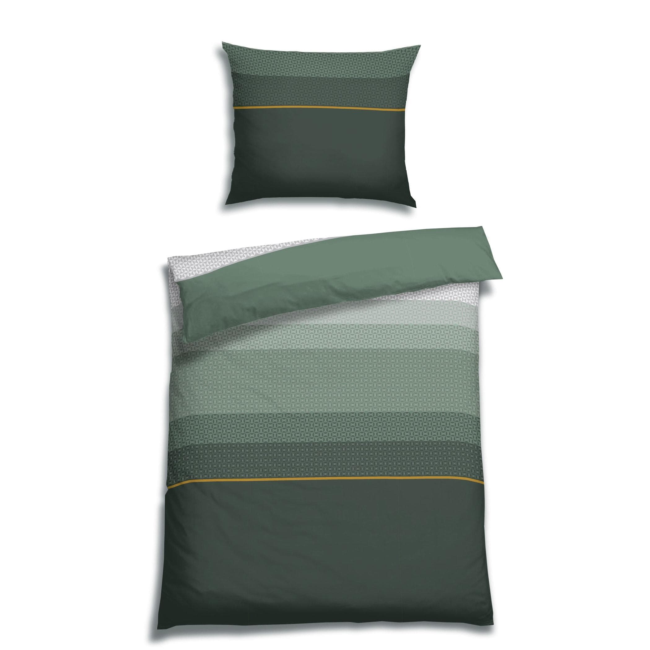 FLORELLA Bettwäsche Adrian pfau Satin 100% Baumwolle gemustert