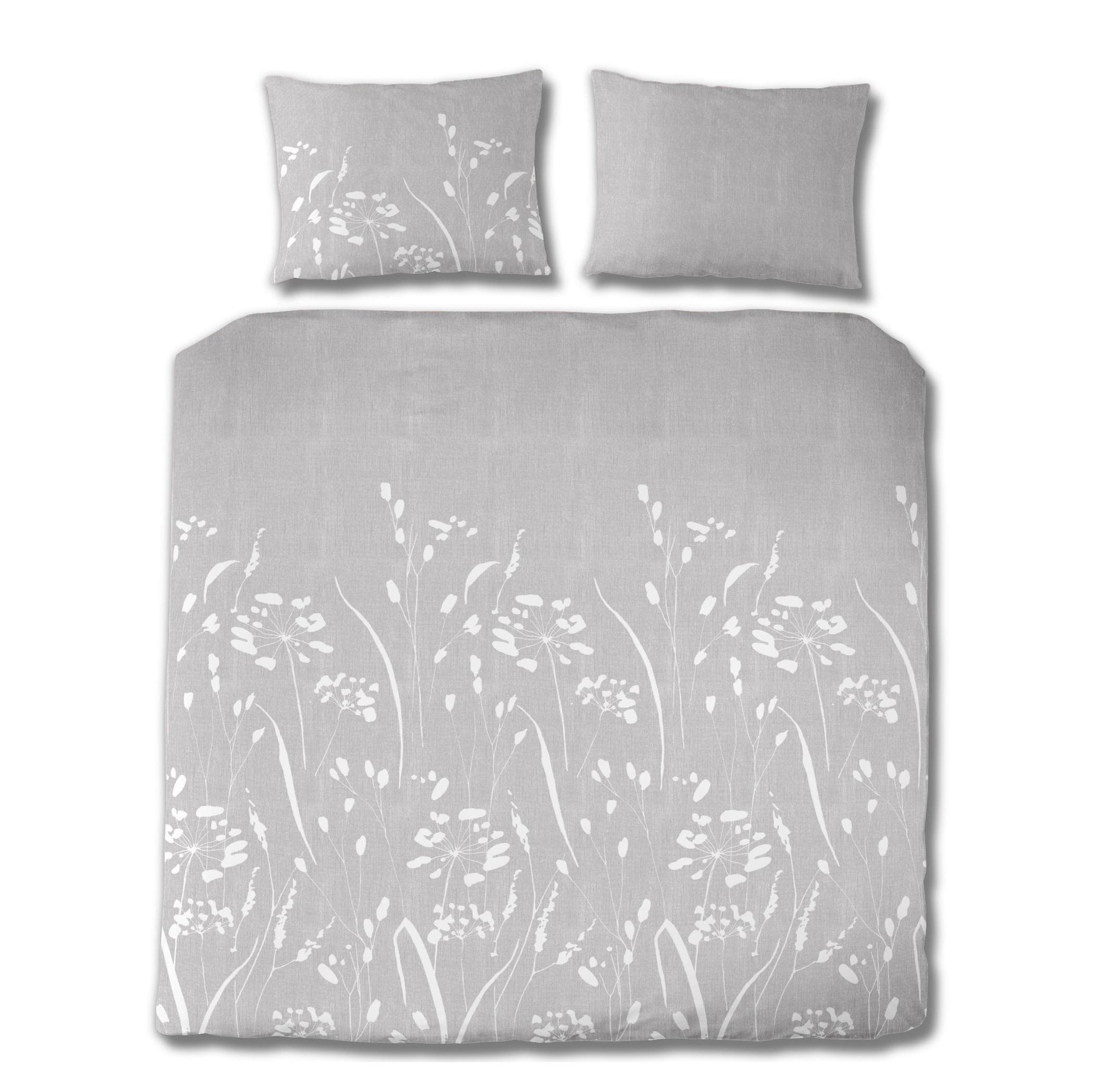 Bettwäsche FLORELLA 'Bree silber Edel-Satin, 100% Baumwolle'