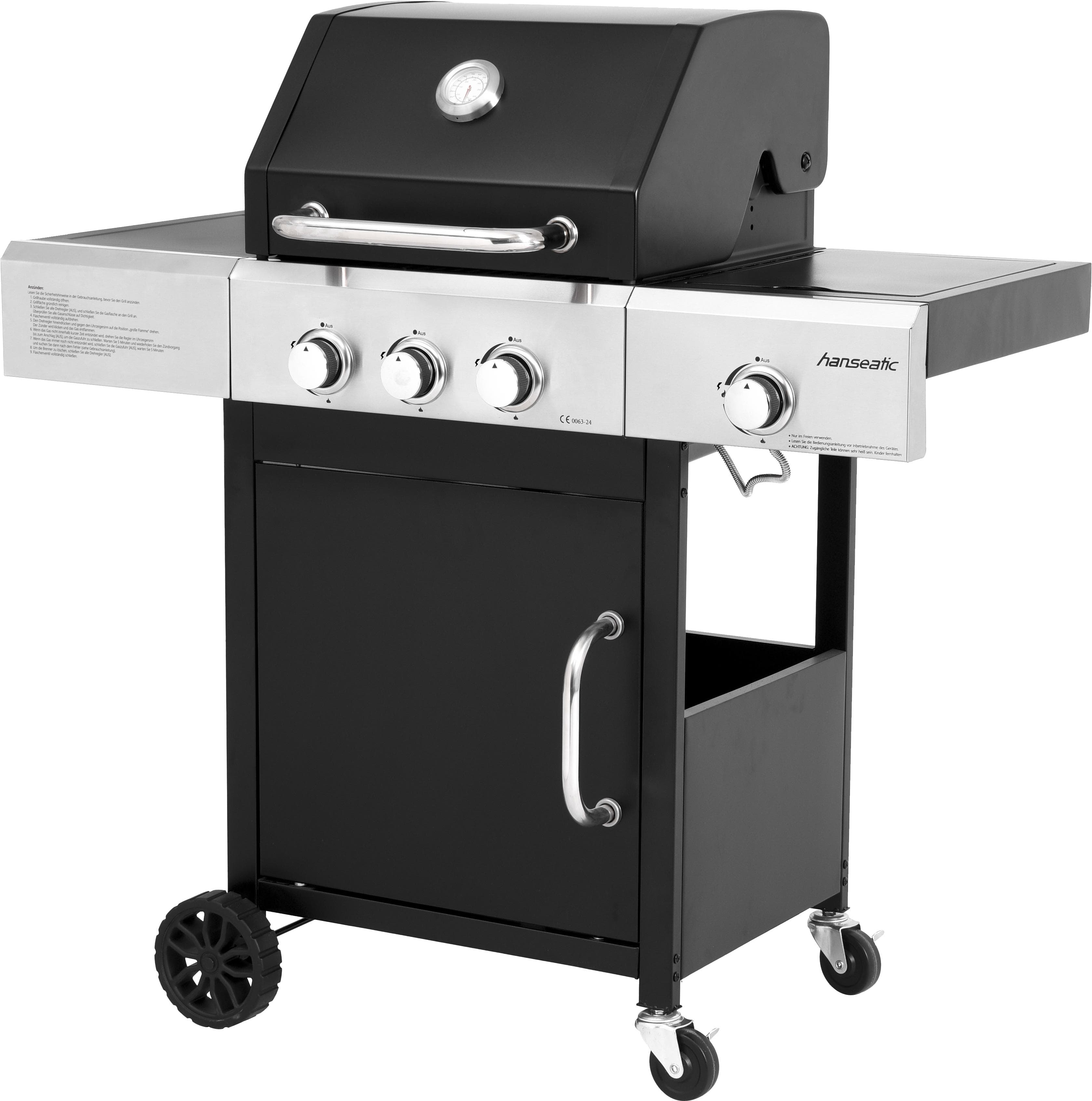 Gasgrill HANSEATIC "Cleveland" Silber Schwarz