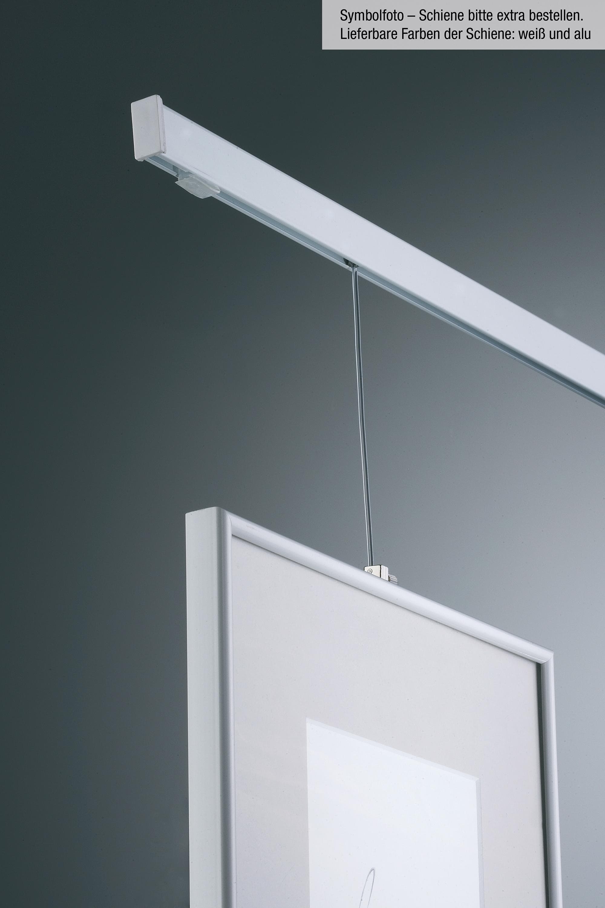 Bilderrahmen-Set GARESA Bilderaufhängung Aluminiumfarben