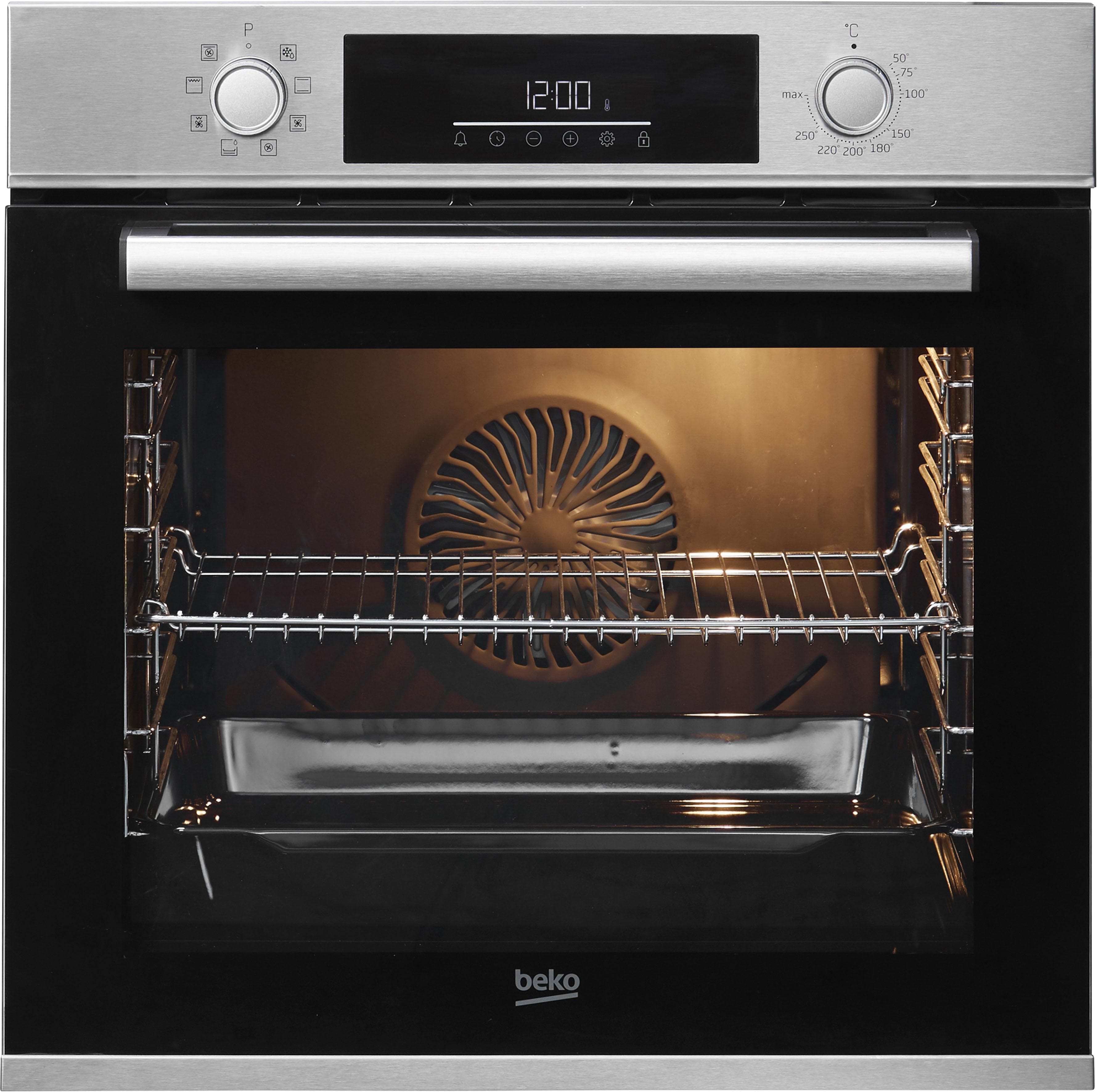 Beko Einbaubackofen BBIM12300X Silber Dampfreinigung