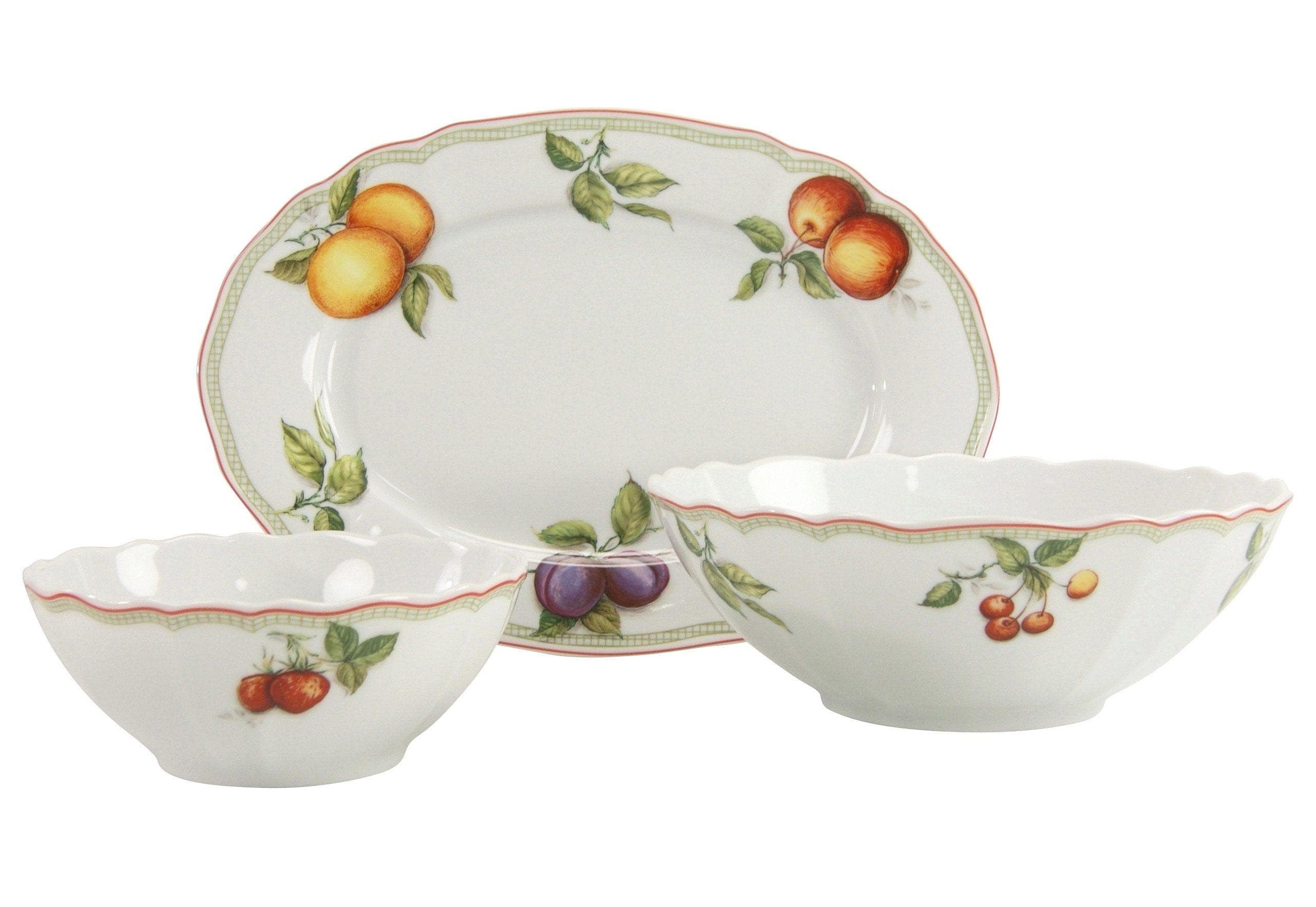 Servier-Set CREATABLE Flora Orchard Porzellan 3-teilig