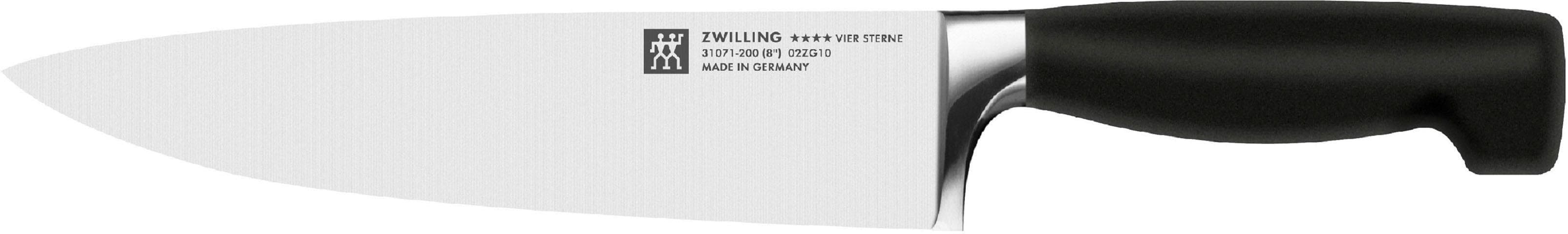 ZWILLING Kochmesser VIER STERNE Schwarz 20cm Spezialstahl
