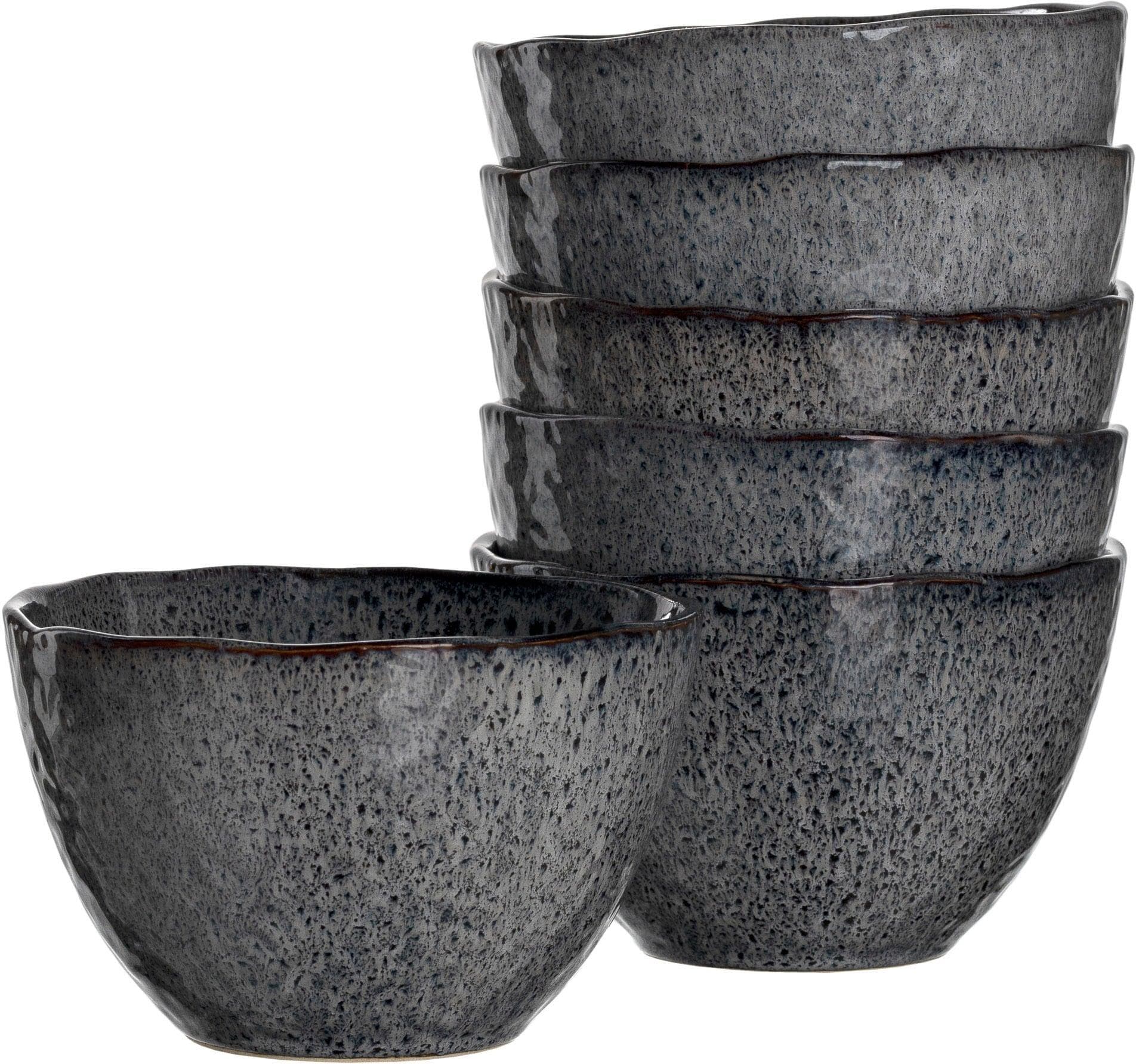 Leonardo Schale MATERA Anthrazit Keramik 6er-Set