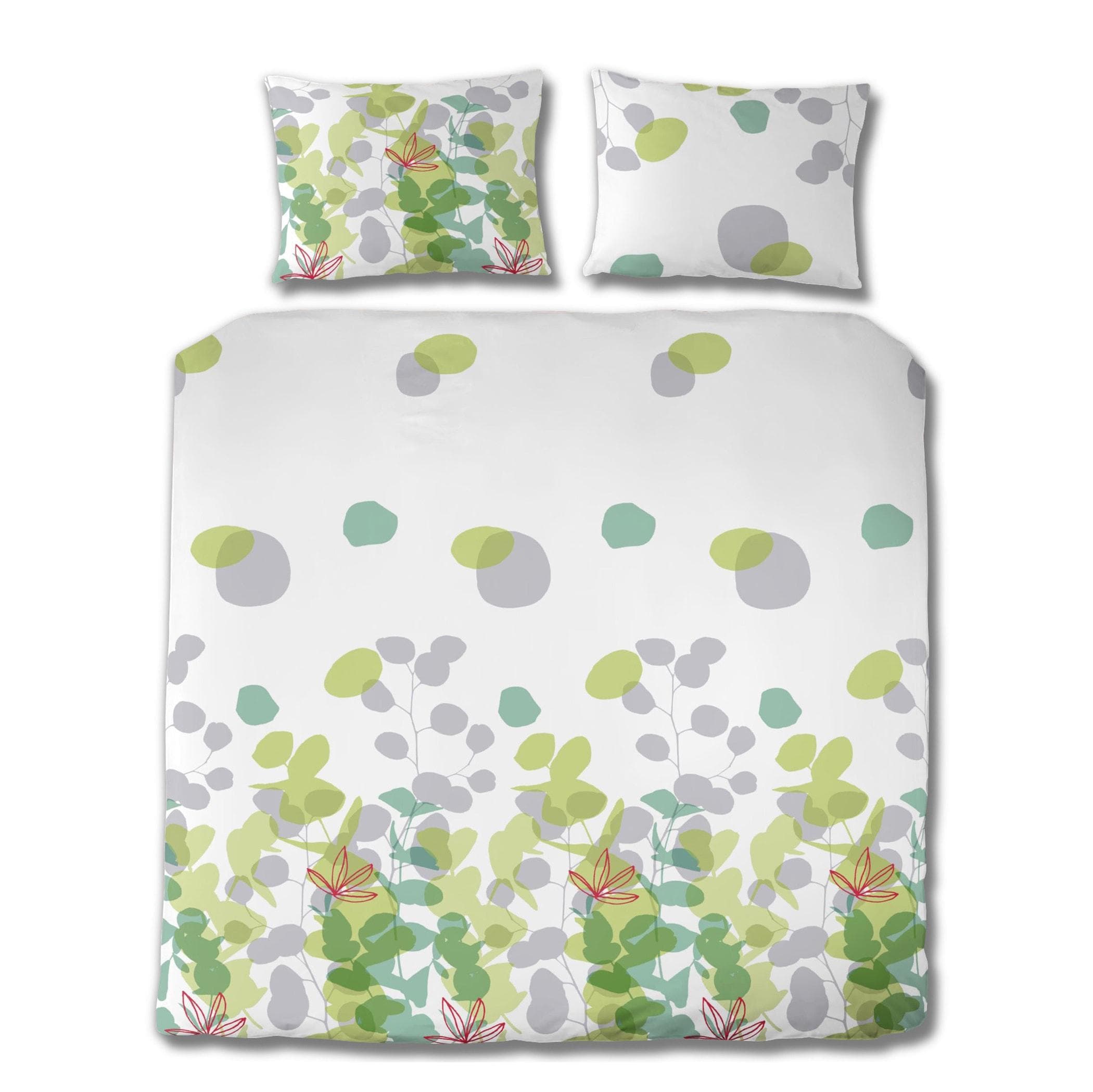 Bettwäsche FLORELLA Aluna Grün Soft-Seersucker 100% Baumwolle