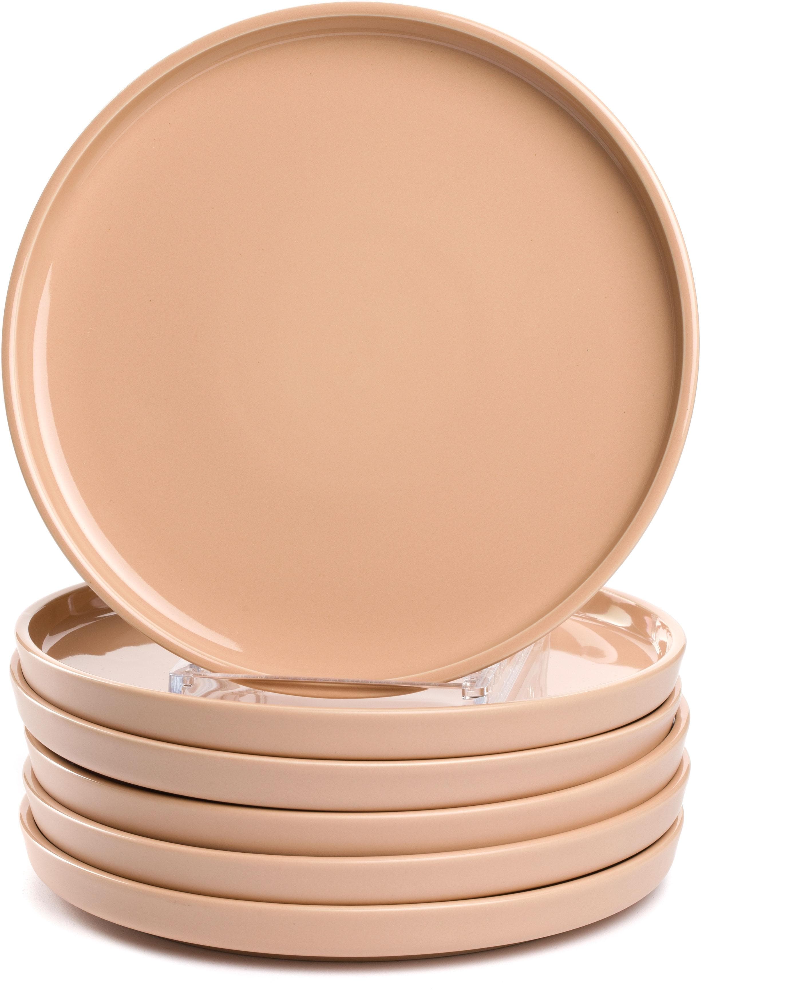 Teller-Set LEONARDO ROMA 6-tlg. Keramik 22 cm apricot