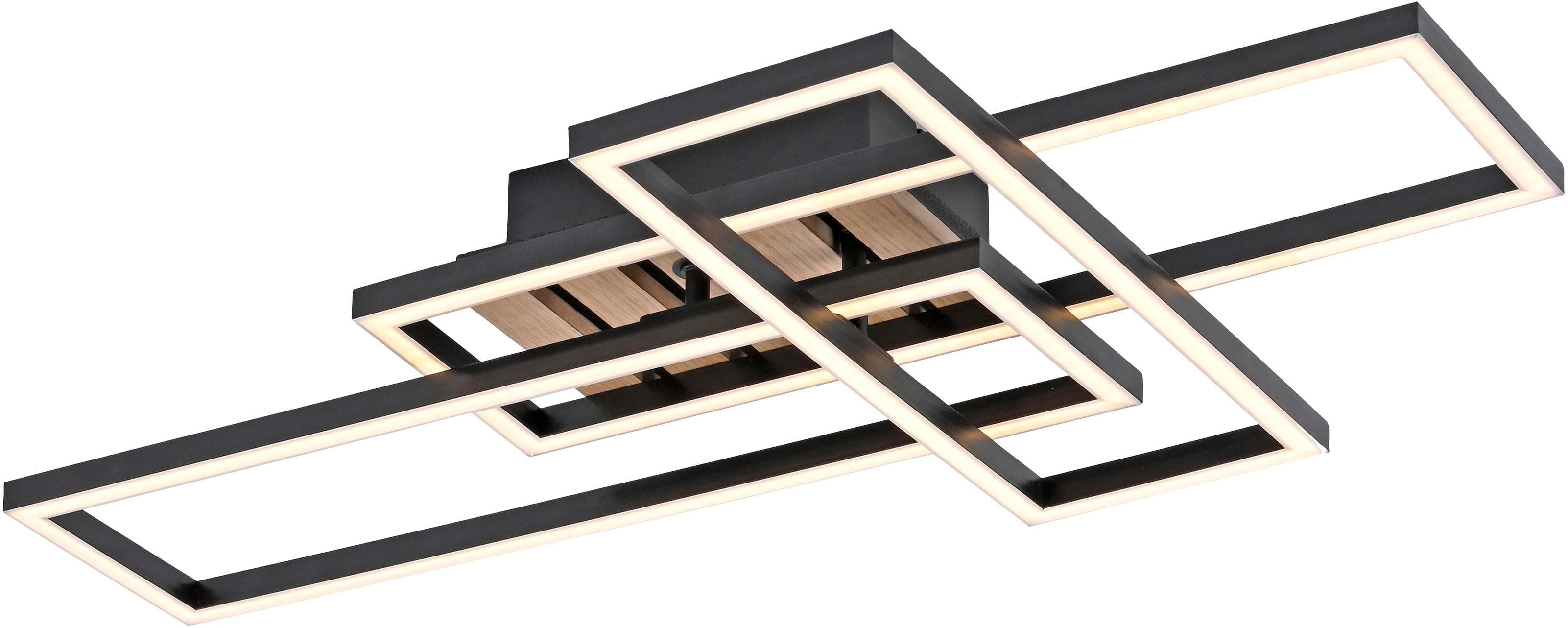 JUST LIGHT LED Deckenleuchte AKUSTIKA Eichenfurnier Schwarz