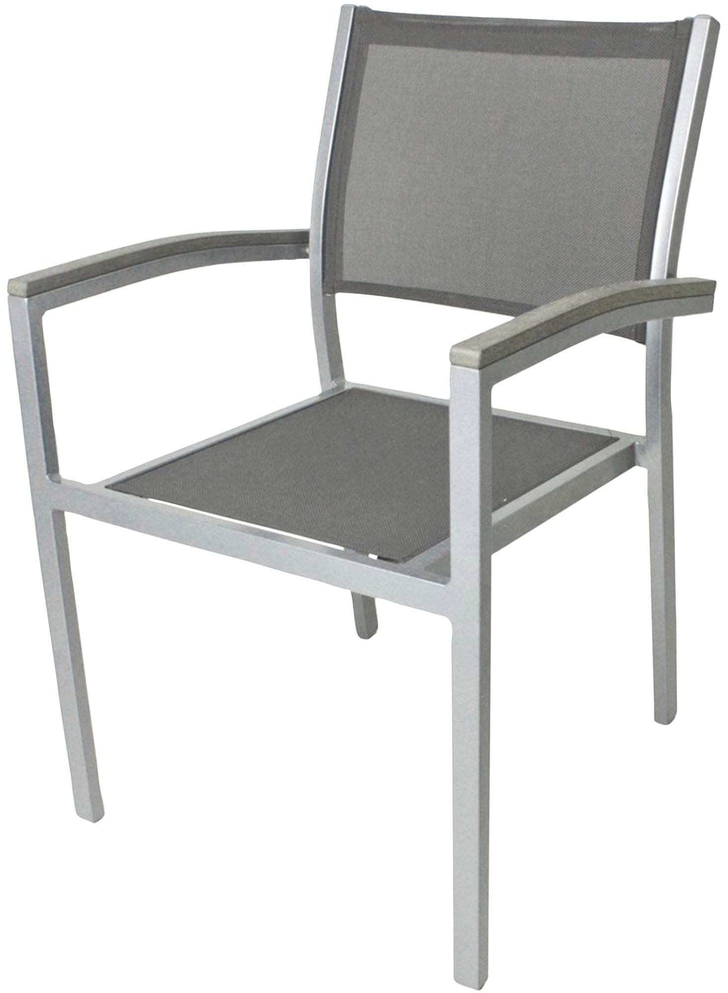 Garden Pleasure Stapelstuhl Grace Grau 2er Set