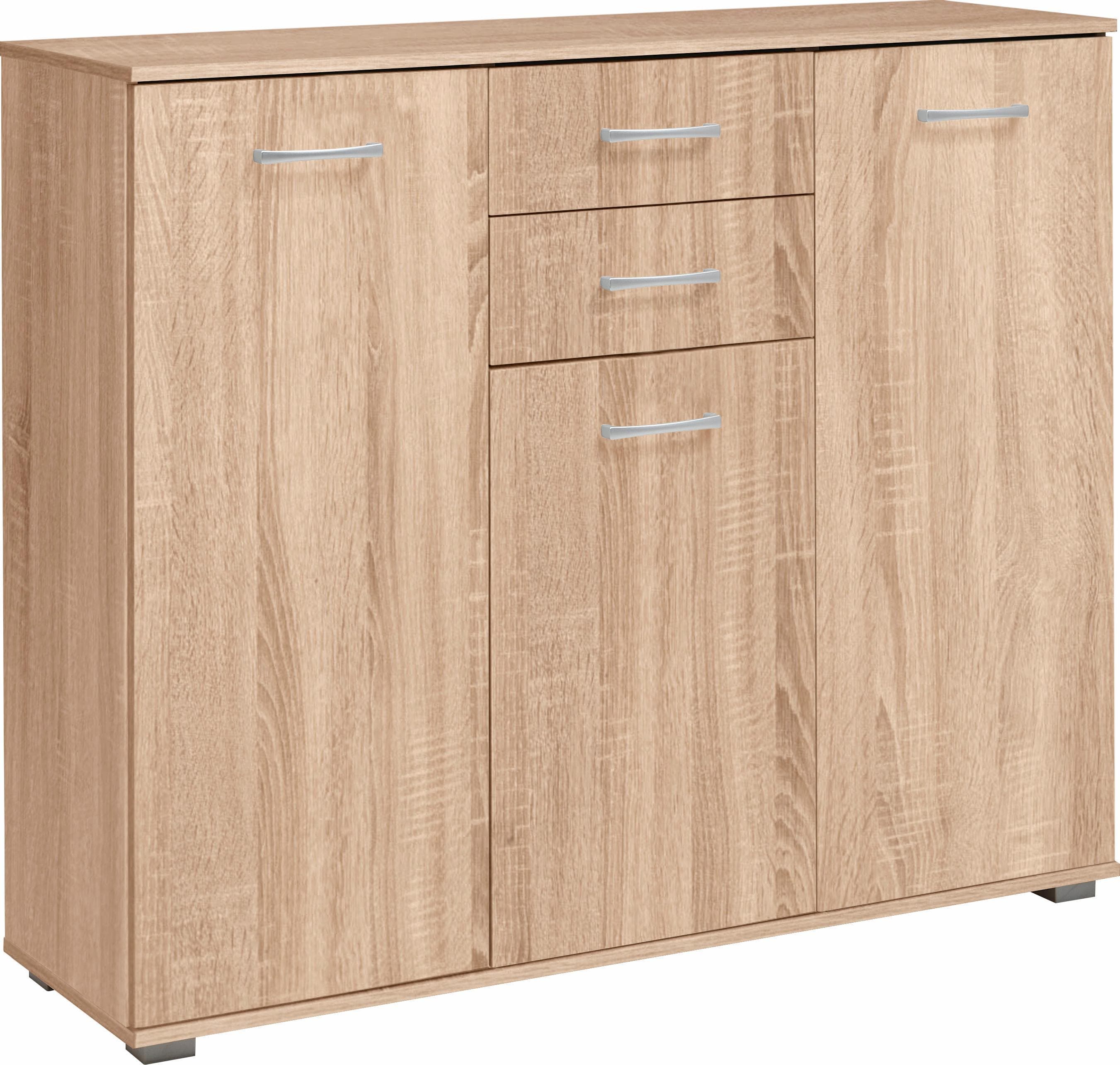 Kombikommode PRIESS Barcelona 4 Schubkästen Tür Braun