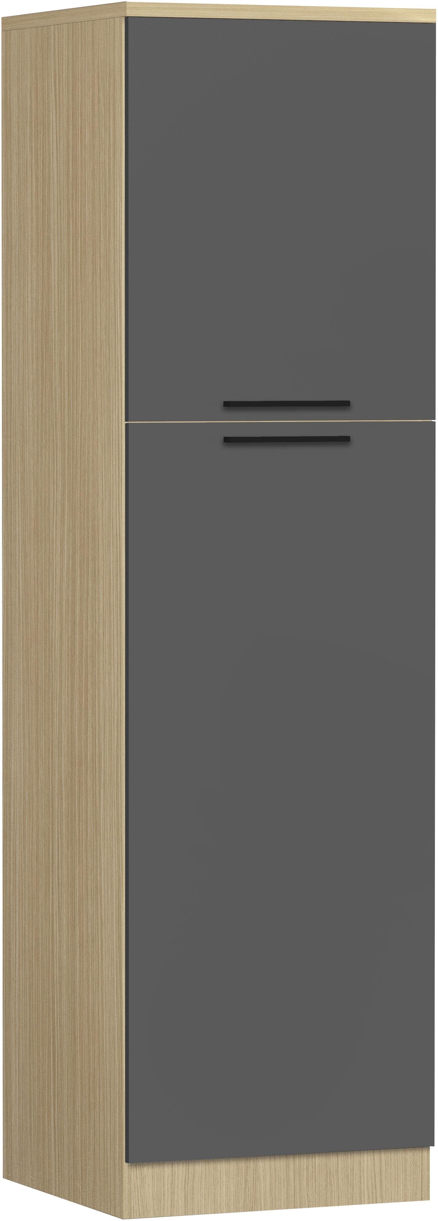 Vorratsschrank Luna anthrazit Eiche 60x60x214,5 cm