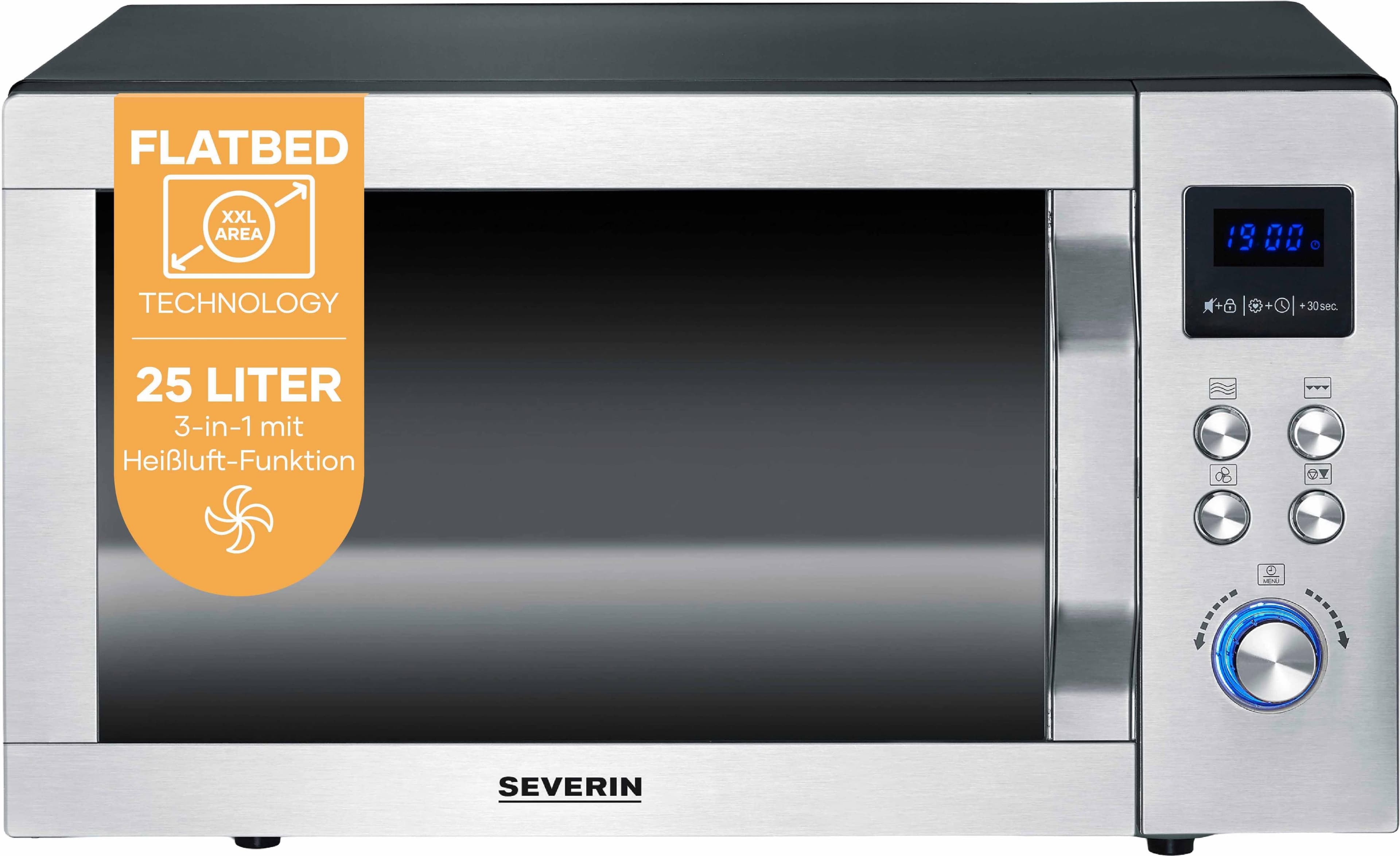 SEVERIN Mikrowelle MW 7777 Schwarz Edelstahl 8 Automatikprogramme