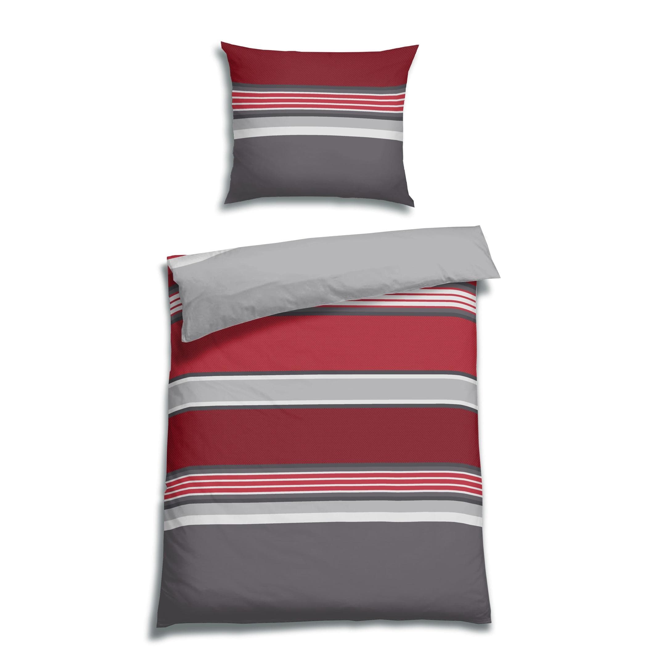 Bettwäsche FLORELLA Riva Rubin Satin 100% Baumwolle