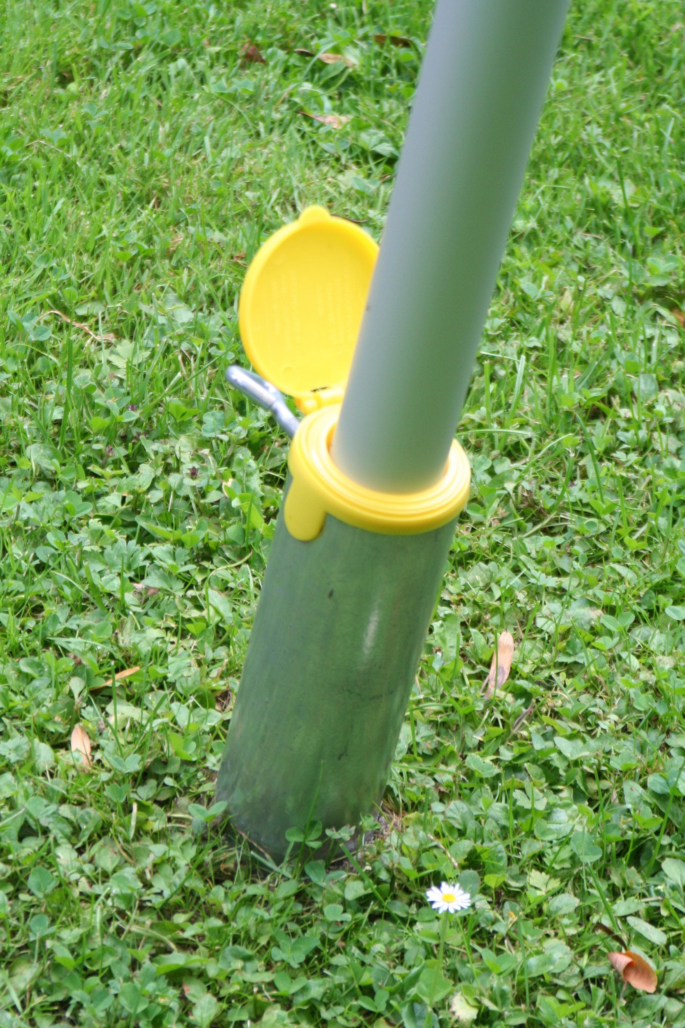 Bodenhülse Floracord silber für Teleskopmasten