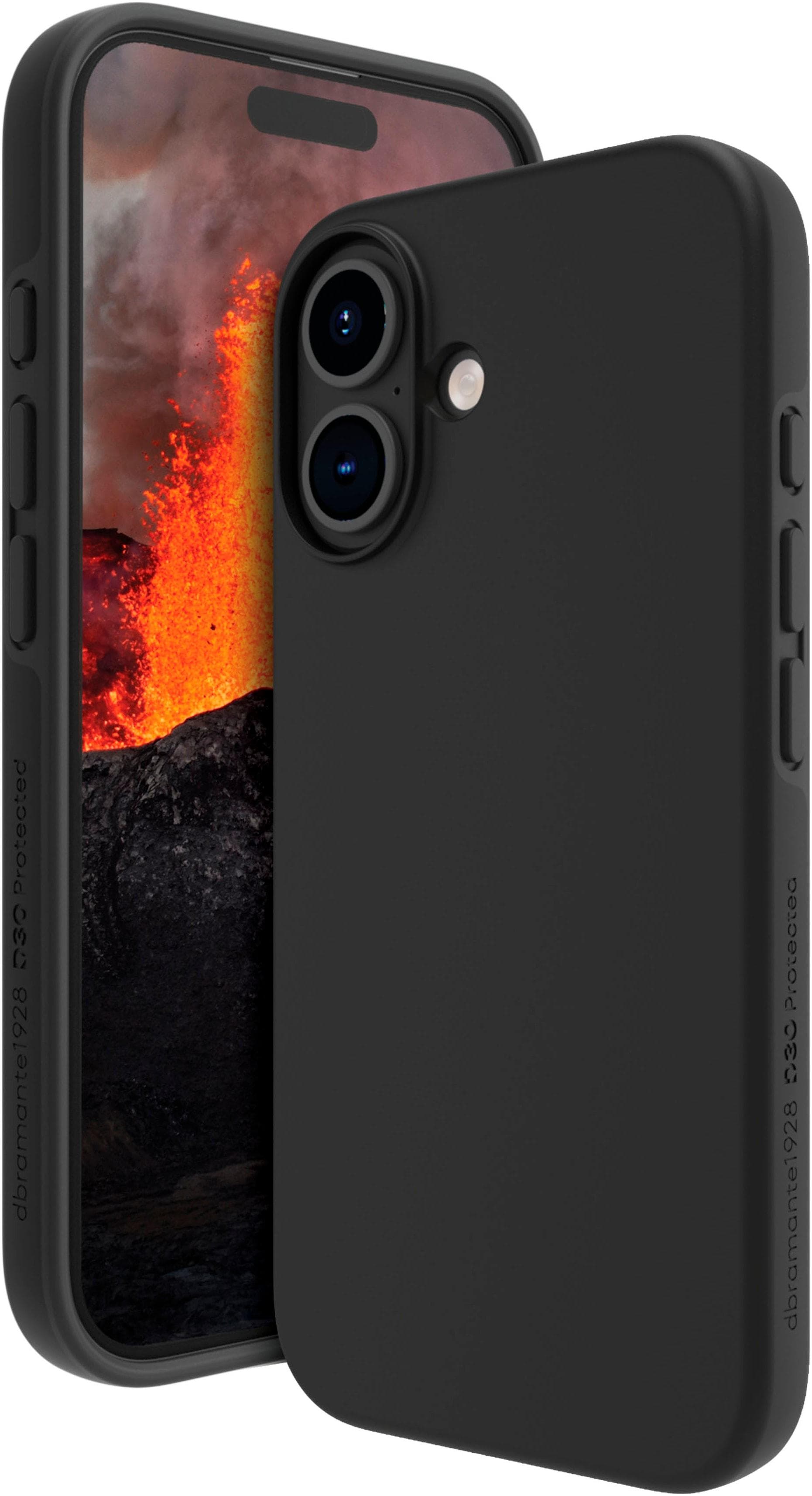 DBRAMANTE1928 Iceland Ultra D3O MagSafe iPhone 16 Hülle Schwarz