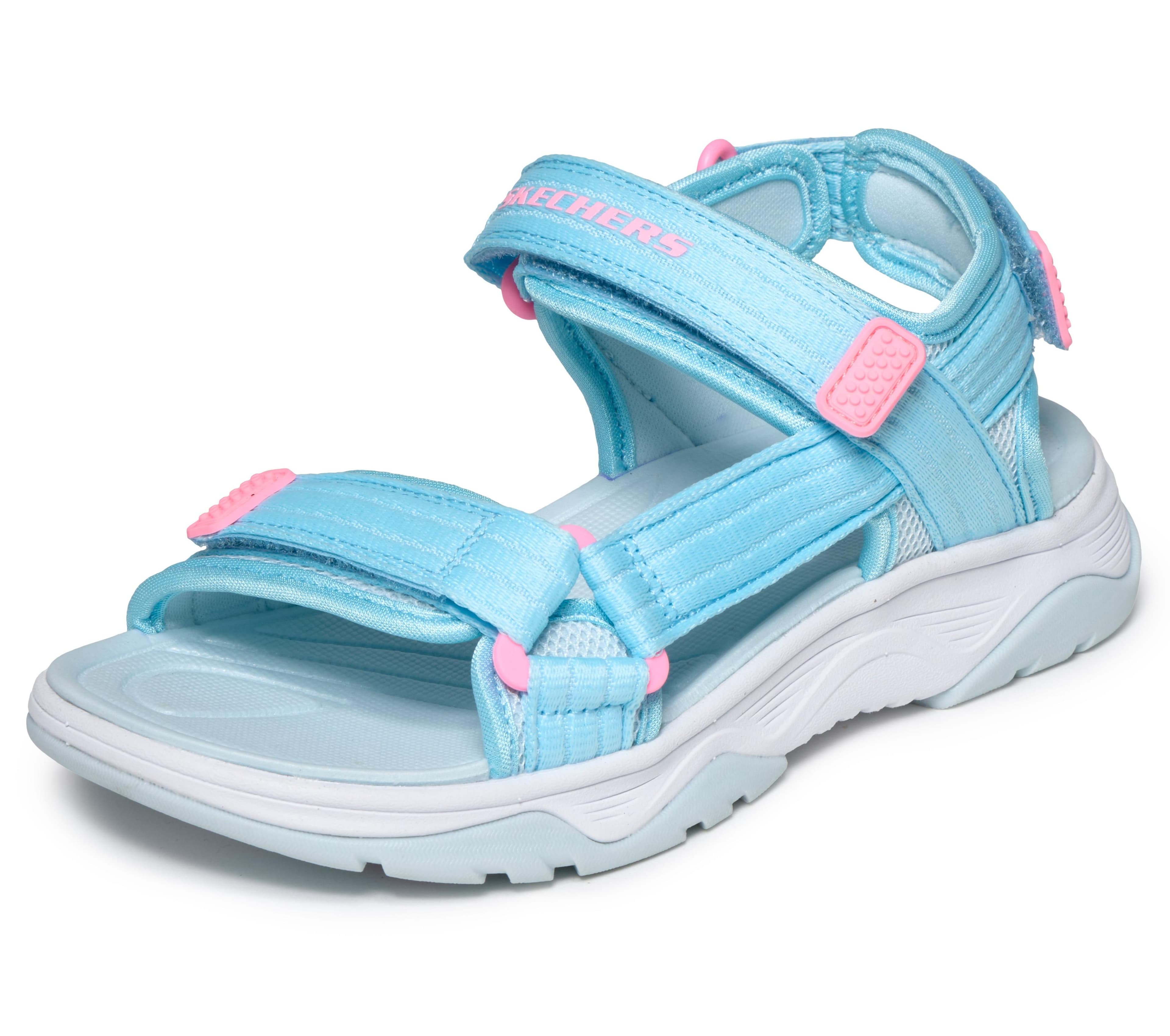 SKECHERS TREAD SEEKER Sandale Mädchen blau rosa Gr. 30