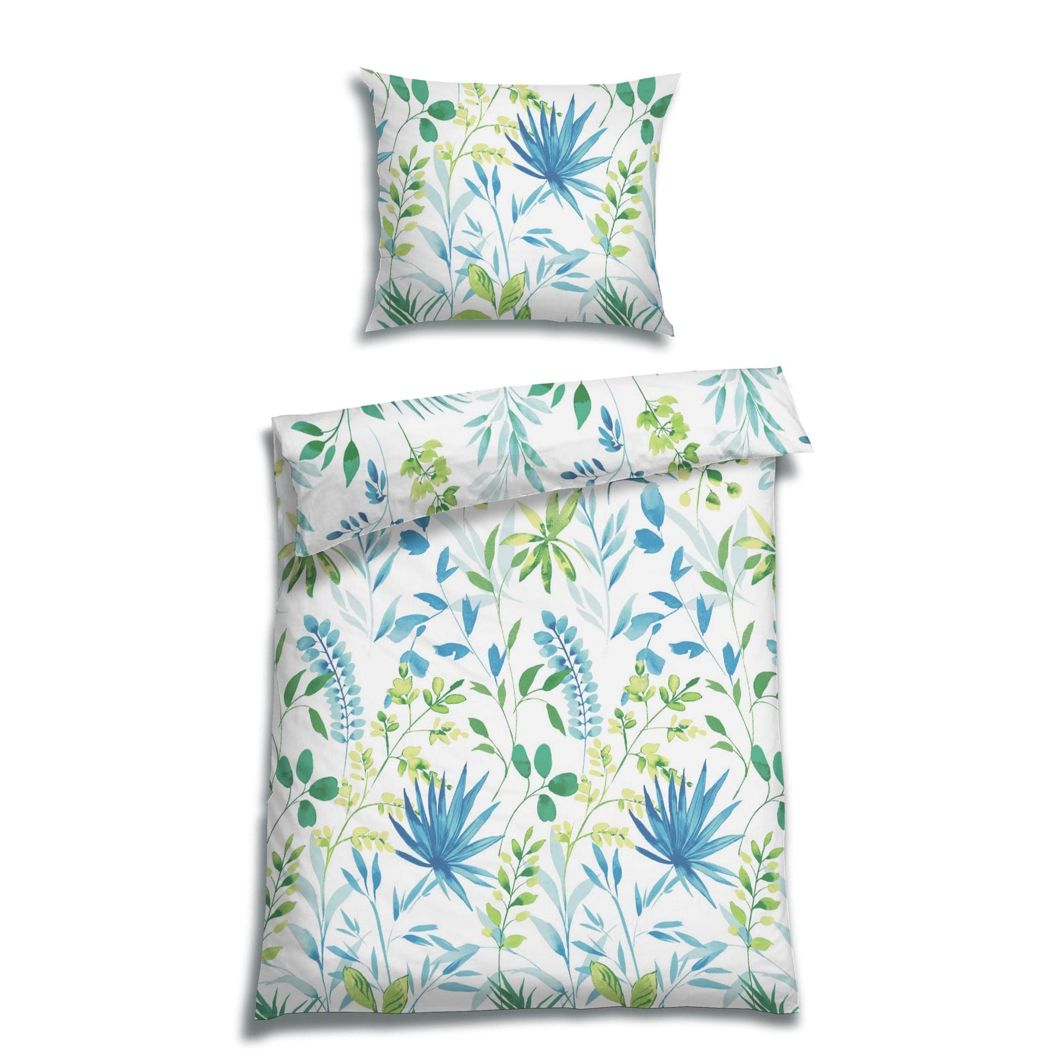 Bettwäsche FLORELLA 100% Baumwolle Seersucker Blau