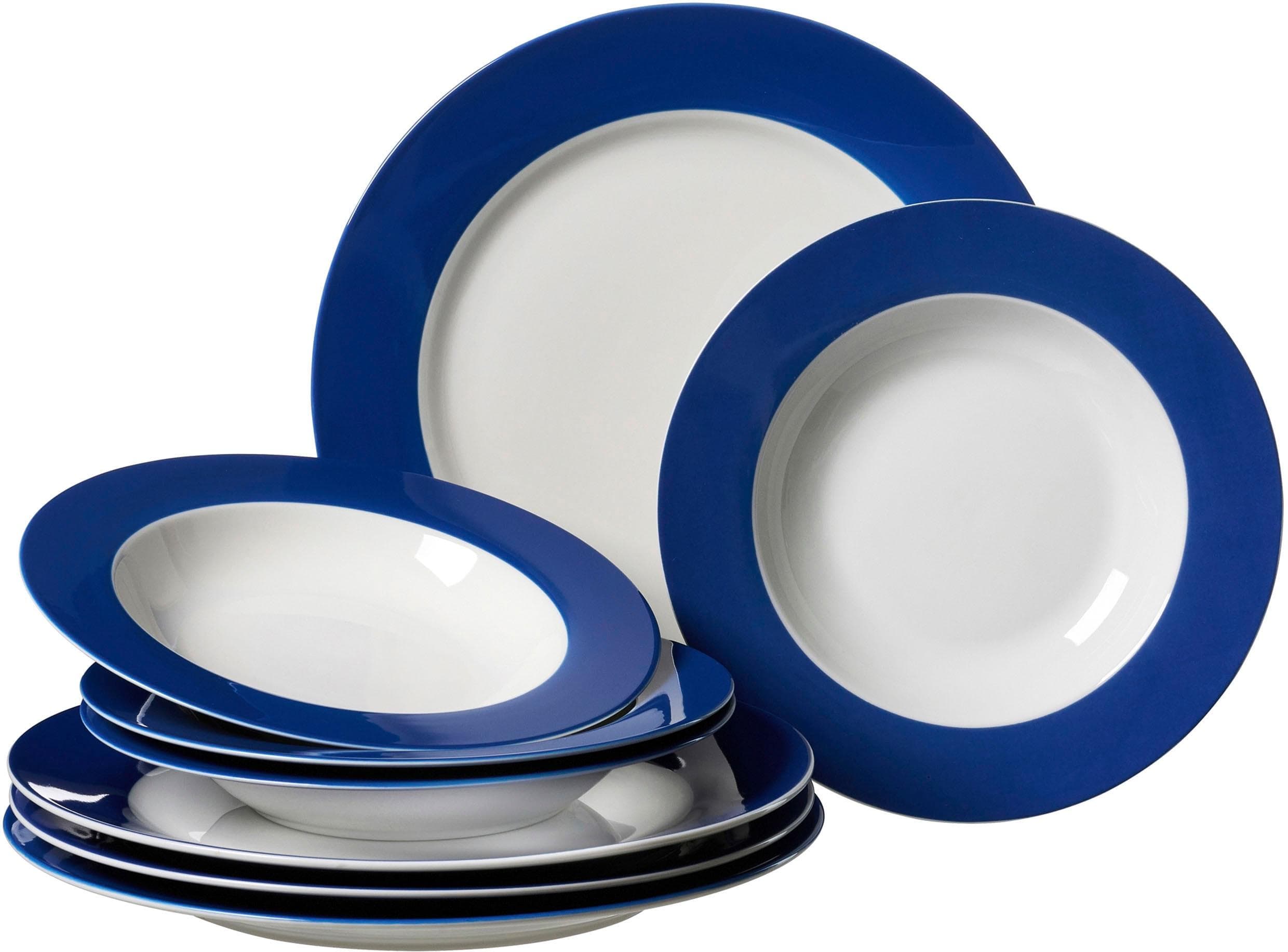 Tafelservice RITZENHOFF & BREKER Doppio Blau 8-tlg. Porzellan