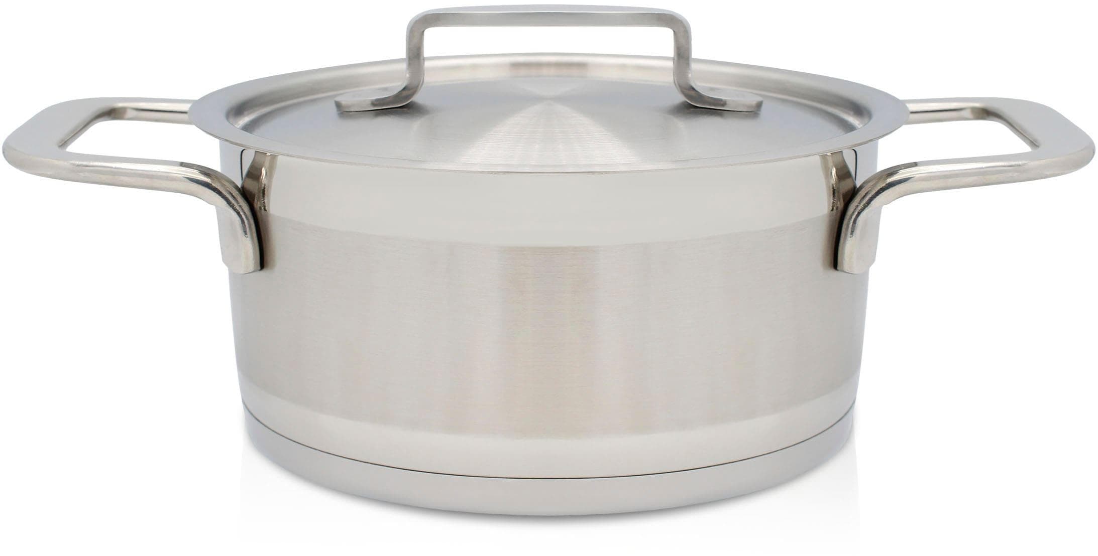 KRÜGER Kreta Bratentopf Edelstahl Silber Induktion