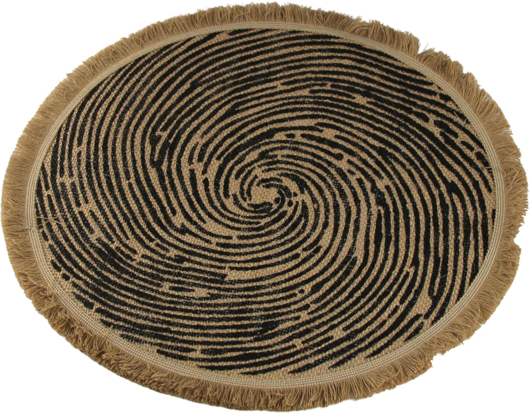 AM Design Platzset Tischset mit Fransen, 6-teilig, Jute
