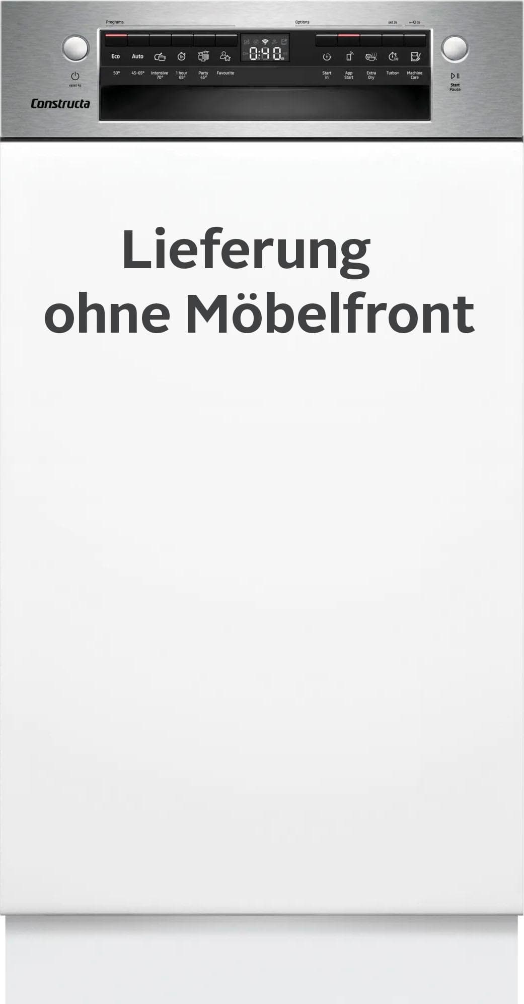 CONSTRUCTA Geschirrspüler teilintegrierbar CP6IS01HKE Silber
