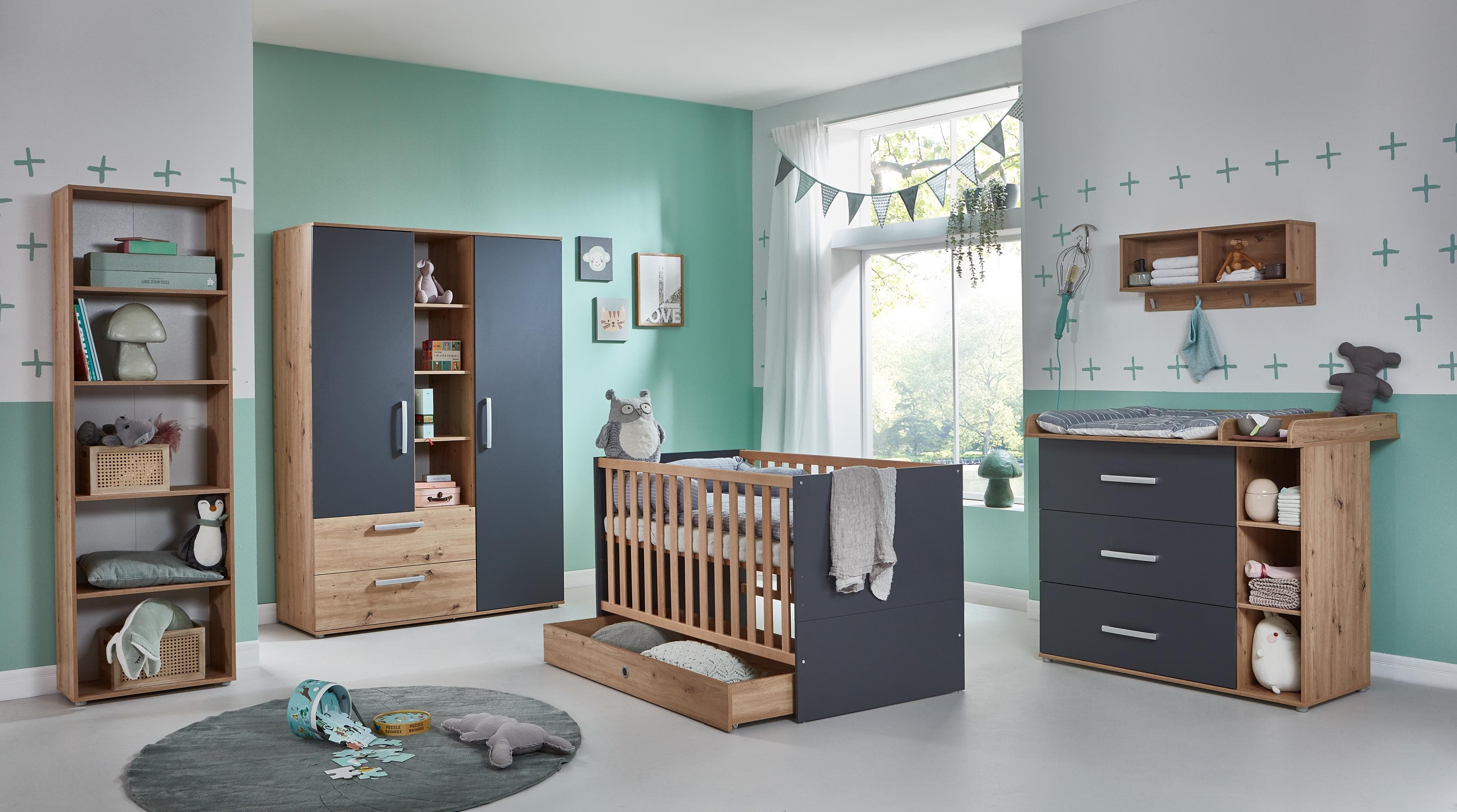 Kinderbettschubkasten mit viel Stauraum