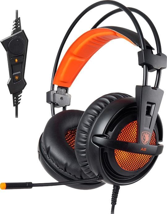 SADES Gaming-Headset A6, Orange, USB, 7.1 Surround