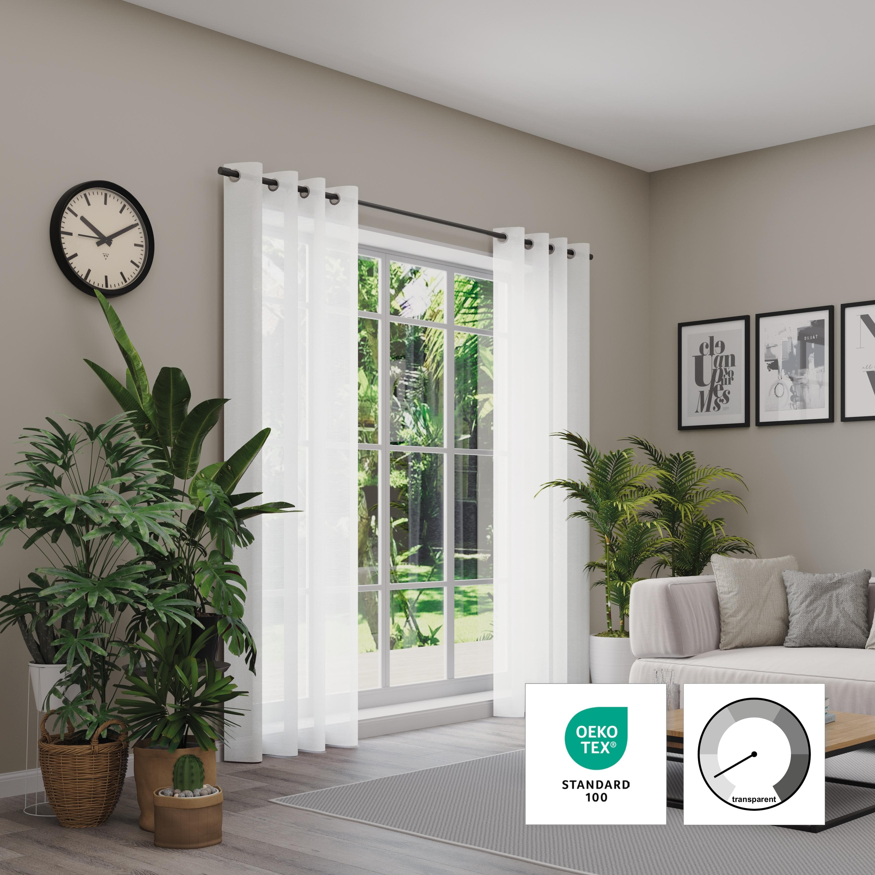 Neutex for you! Vorhang Kiss Halbtransparent Jacquard Uni