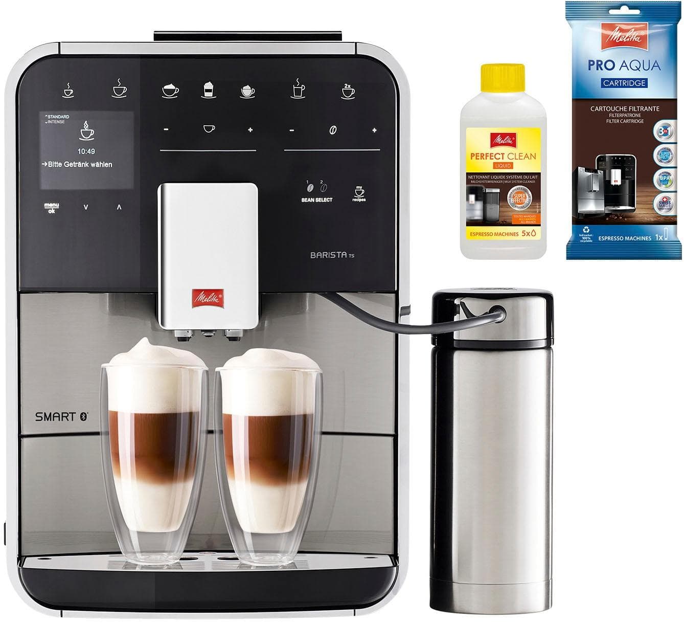 Melitta Barista TS Smart Kaffeevollautomat Edelstahl Grau