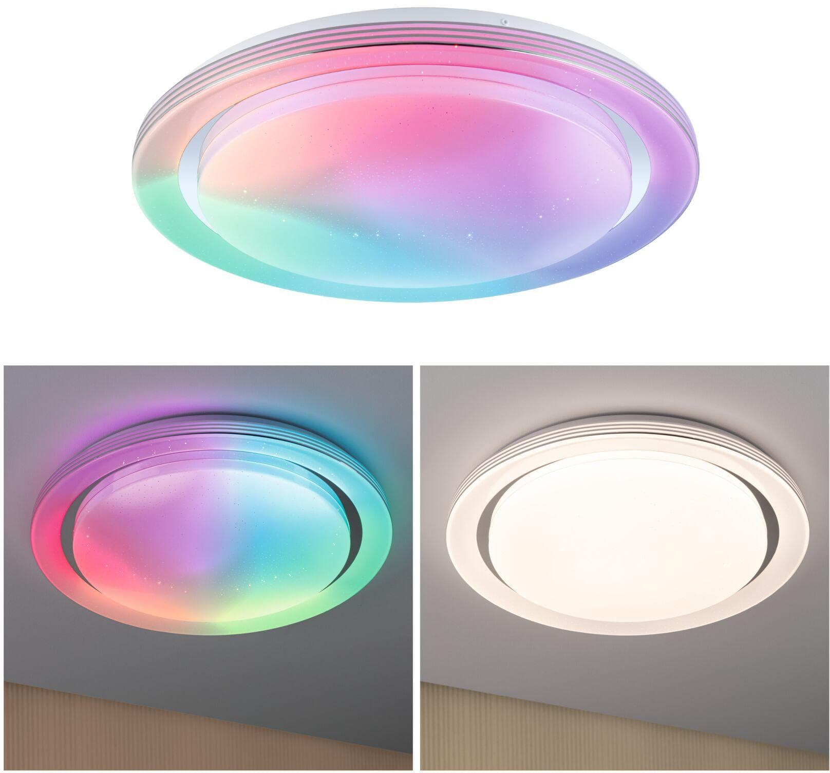 Paulmann Deckenleuchte Rainbow Weiß/Chromfarben 38,5 W