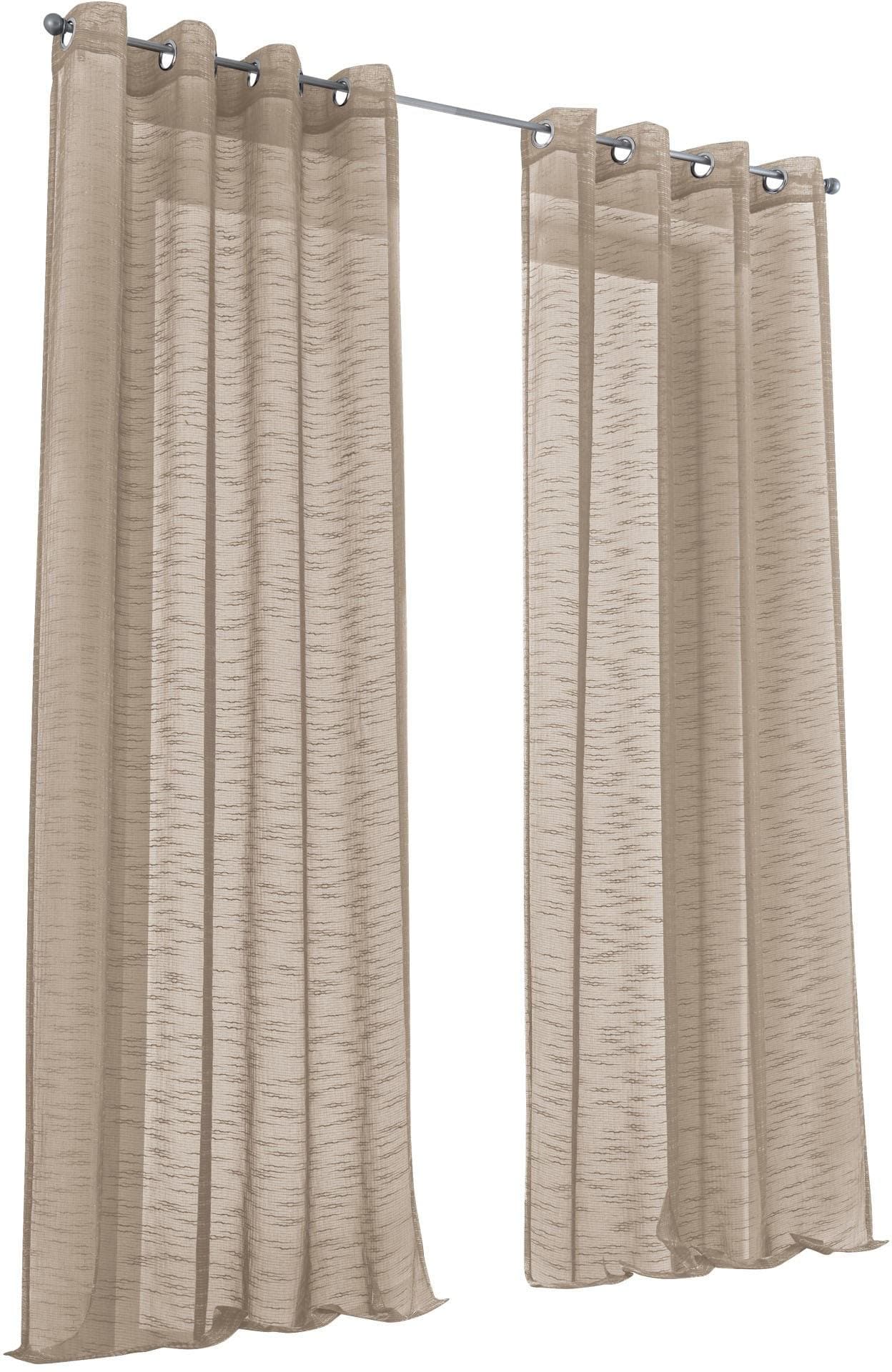 HEINE HOME Gardine Gr. 4 Taupe Polyester 140x245 cm