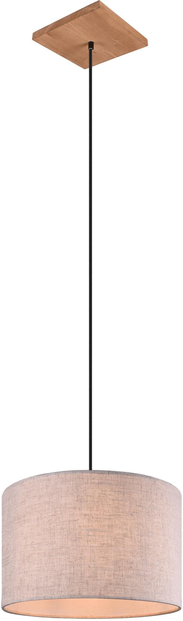 Trio Leuchten Elmau Pendelleuchte: Holz & Stoff Design für Gemütlichkeit