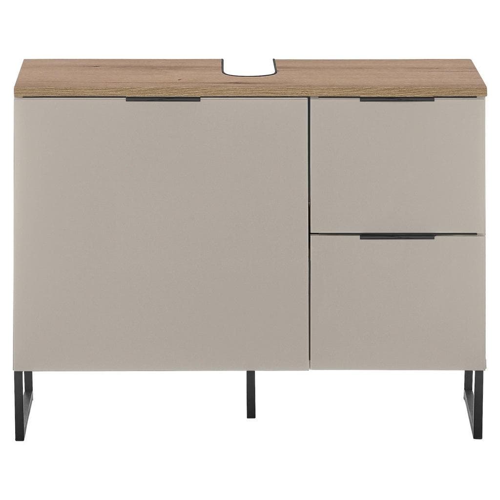 Bega Consult Waschbeckenunterschrank DENVER Beige Evoke Eiche Dekor