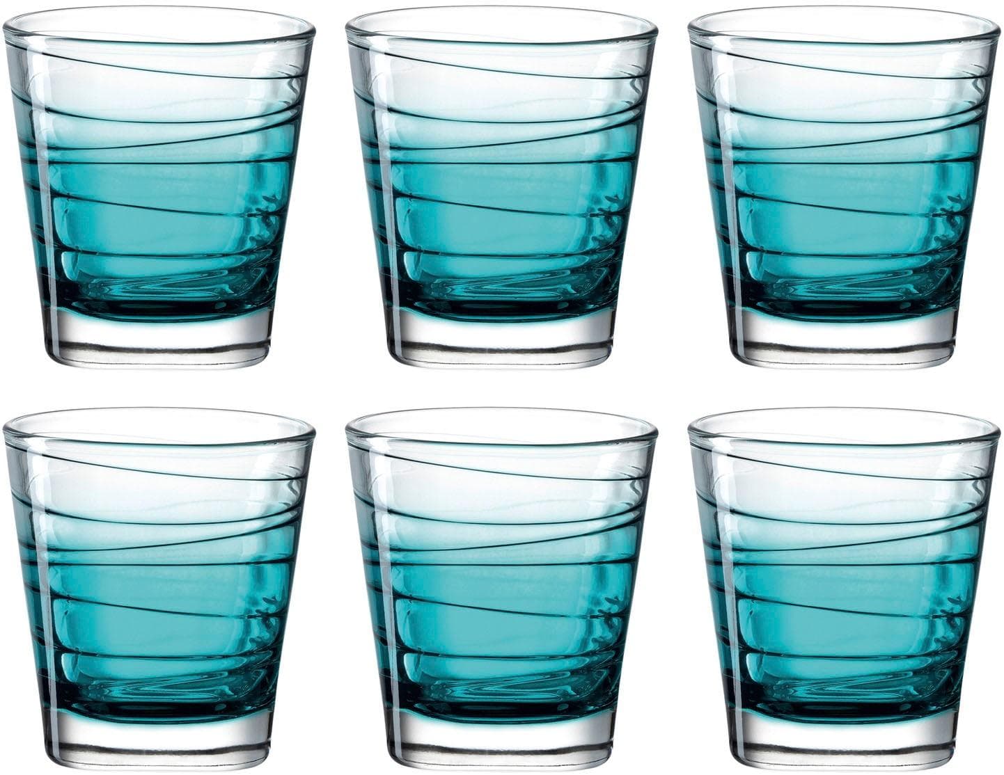 Whiskyglas LEONARDO VARIO STRUTTURA Türkis 6-teilig