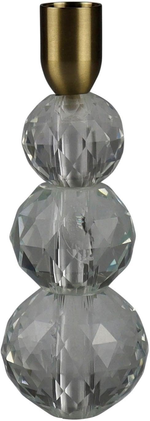 AM Design Kerzenleuchter Gold Transparent Acryl