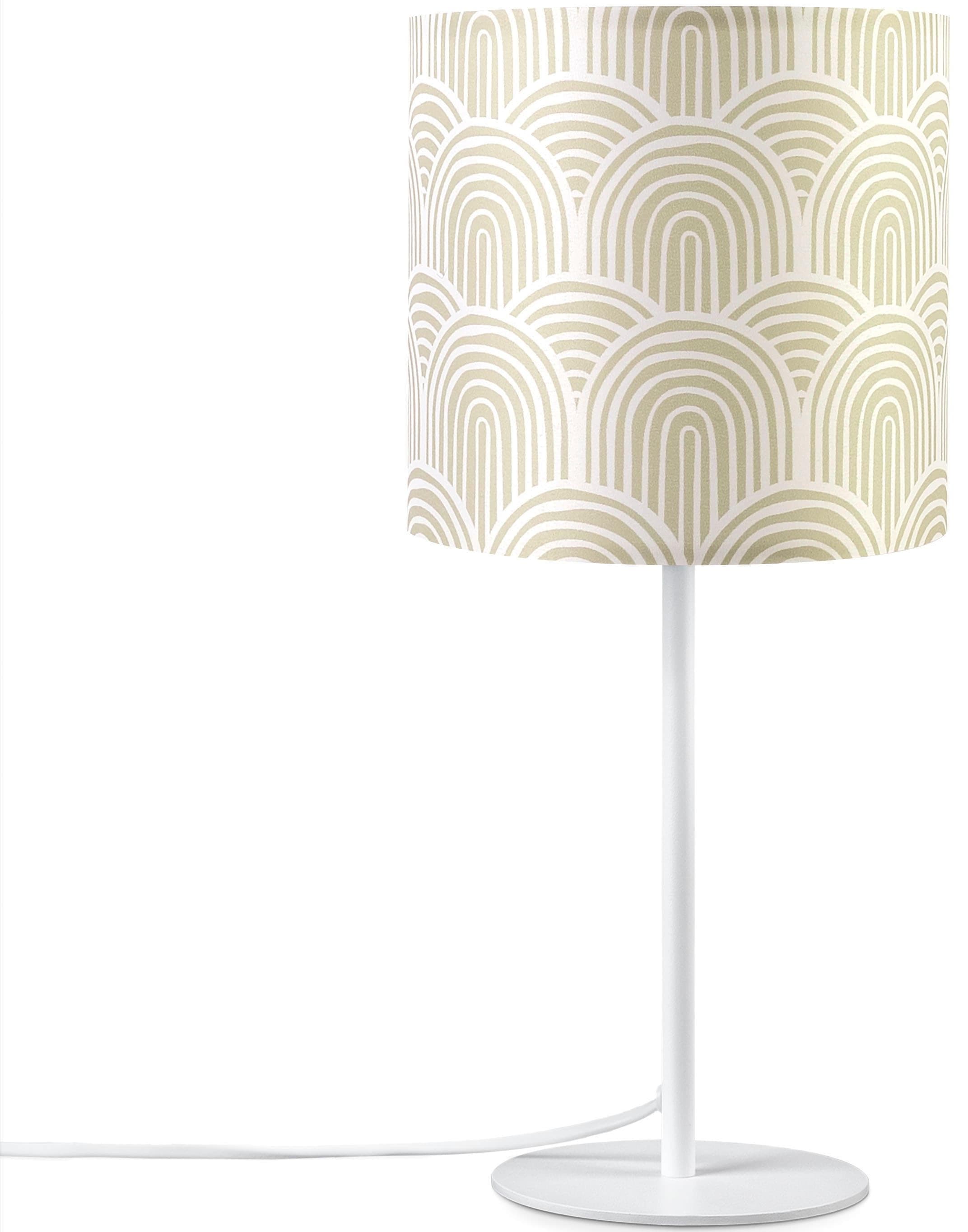 PACO HOME Tischleuchte Luca Pillar Weiß Modern