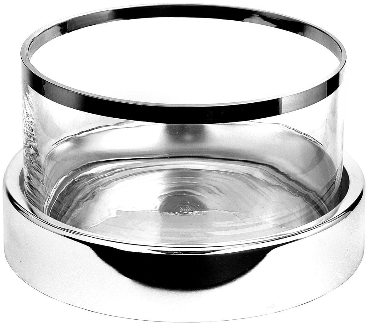 FINK Empire Dekoschale silber Glas Eisen 25cm